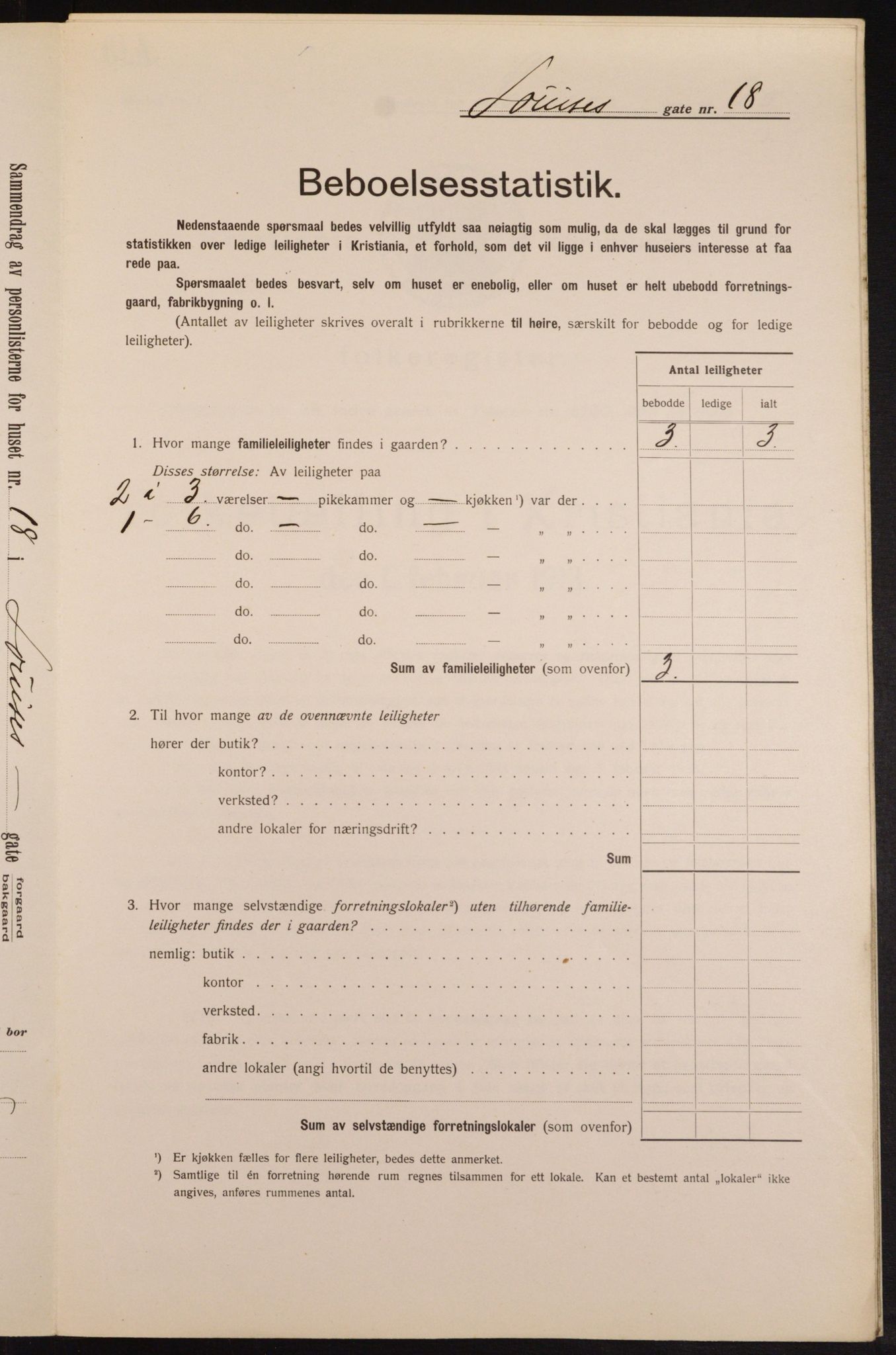 OBA, Municipal Census 1913 for Kristiania, 1913, p. 58178