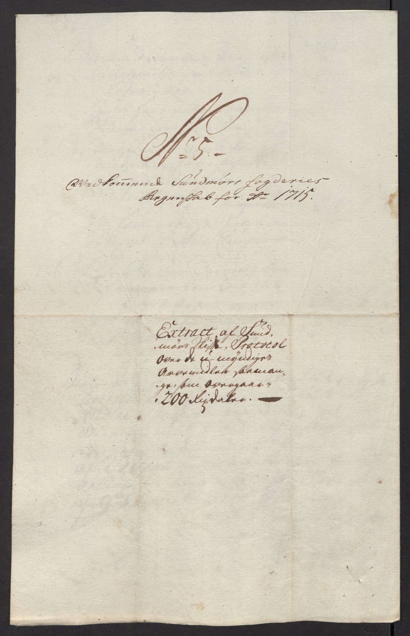 Rentekammeret inntil 1814, Reviderte regnskaper, Fogderegnskap, AV/RA-EA-4092/R54/L3567: Fogderegnskap Sunnmøre, 1715, p. 140