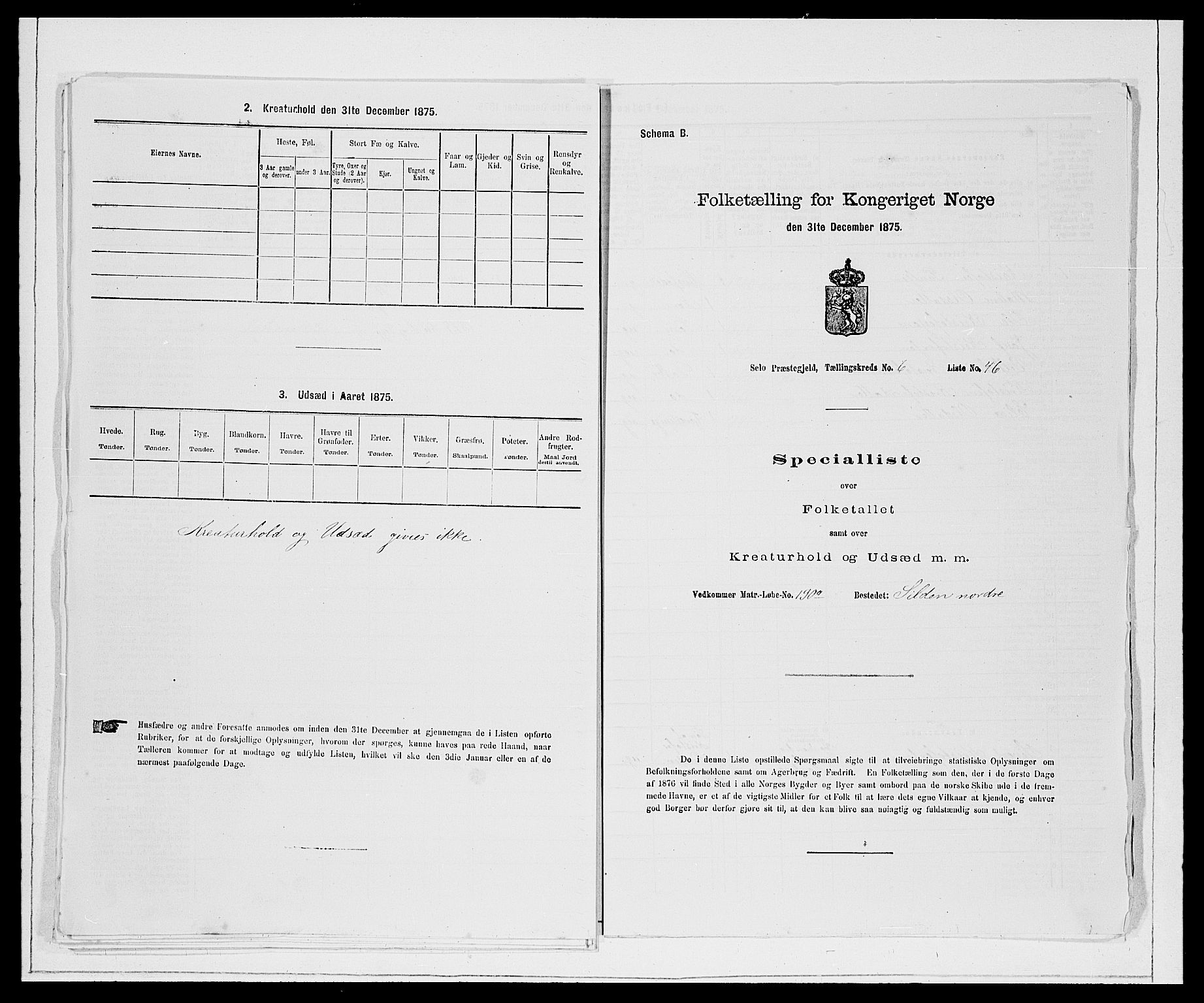 SAB, 1875 Census for 1441P Selje, 1875, p. 792