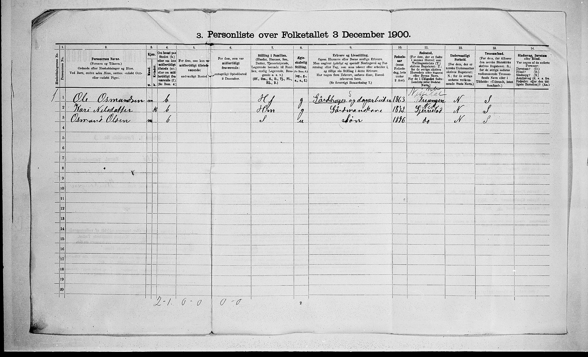 SAKO, 1900 census for Skåtøy, 1900, p. 31