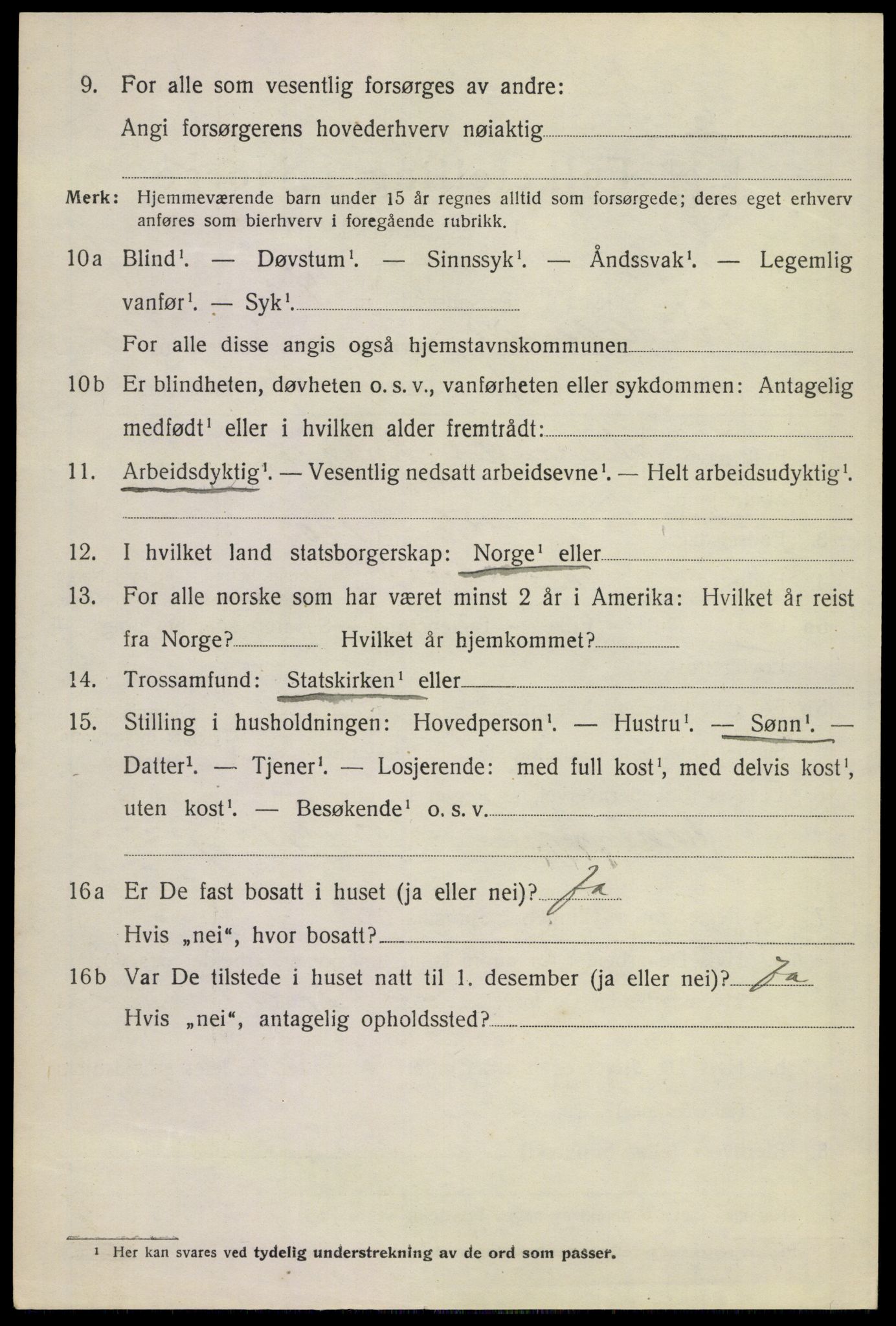 SAKO, 1920 census for Sandeherred, 1920, p. 8633
