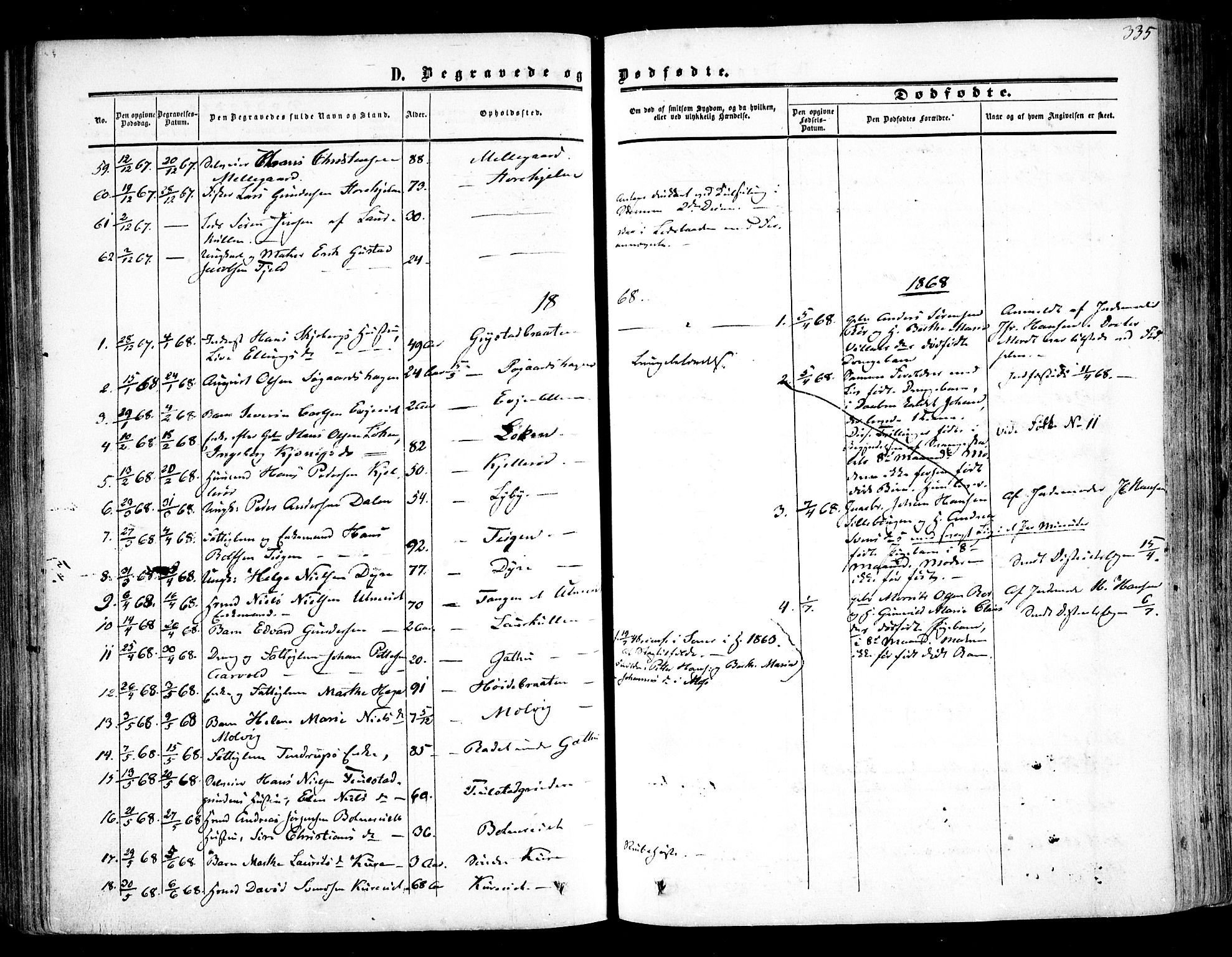 Rygge prestekontor Kirkebøker, AV/SAO-A-10084b/F/Fa/L0005: Parish register (official) no. 5, 1852-1871, p. 335