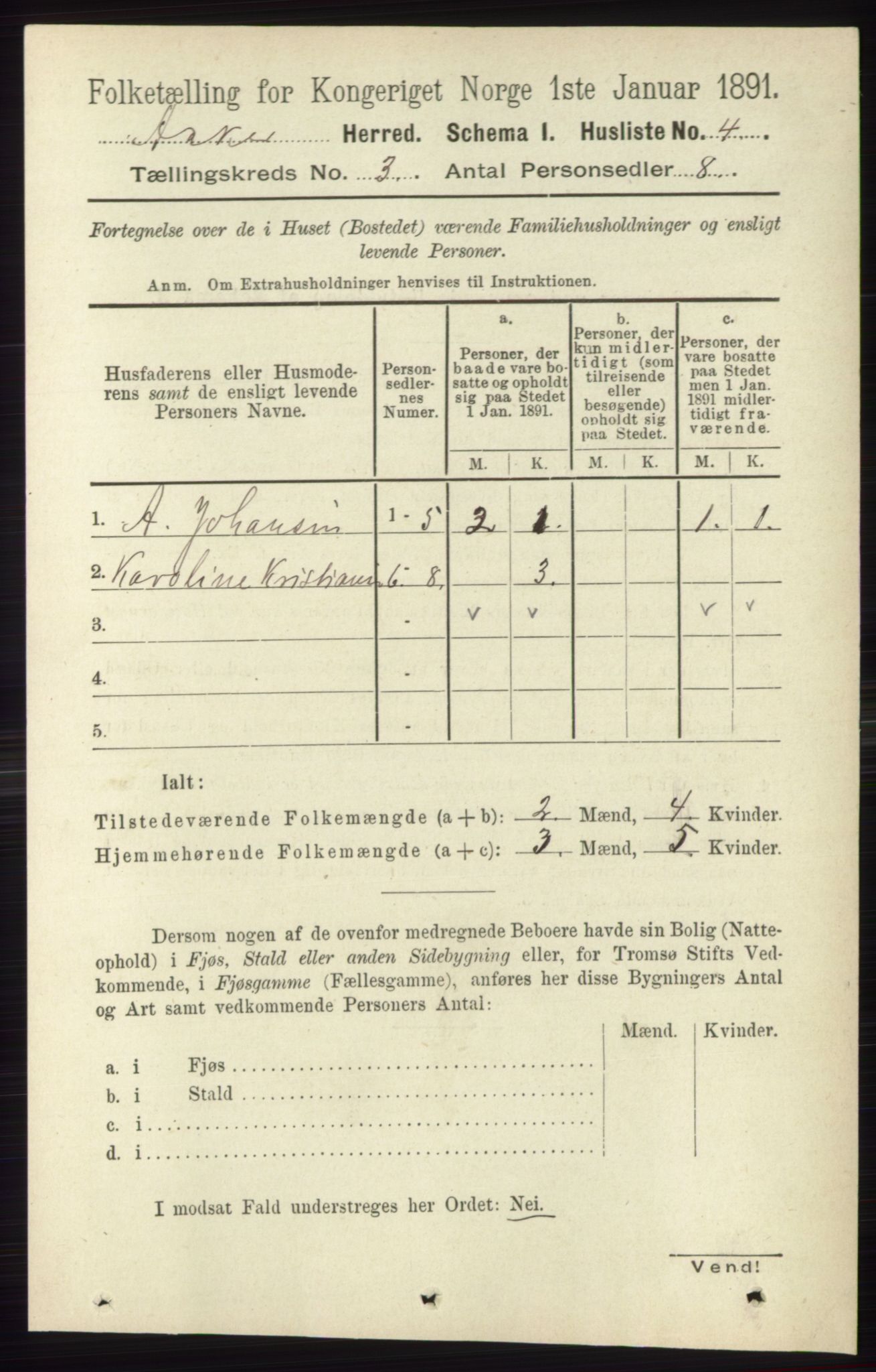 RA, 1891 census for 0220 Asker, 1891, p. 1835