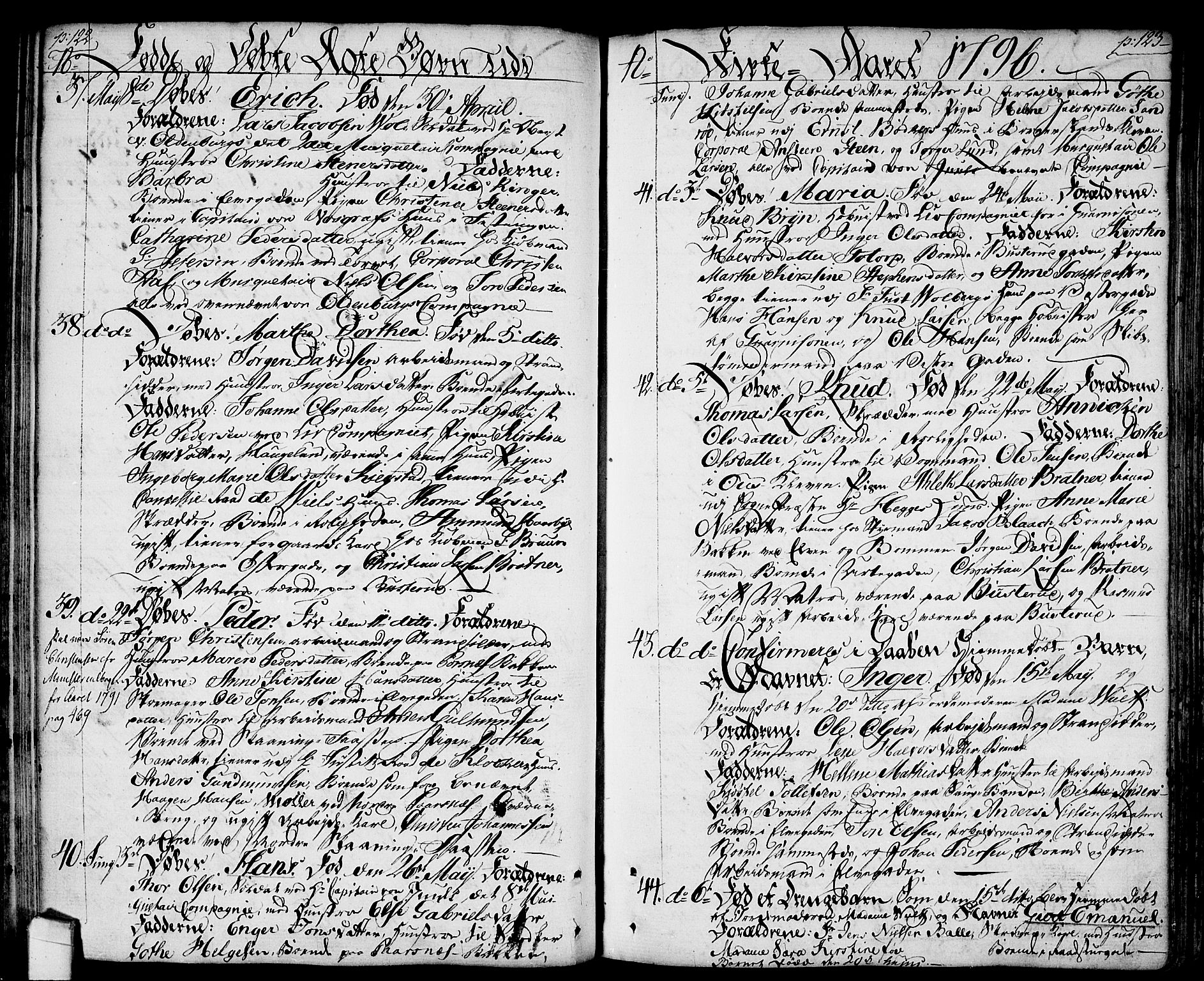 Halden prestekontor Kirkebøker, SAO/A-10909/F/Fa/L0002: Parish register (official) no. I 2, 1792-1812, p. 122-123