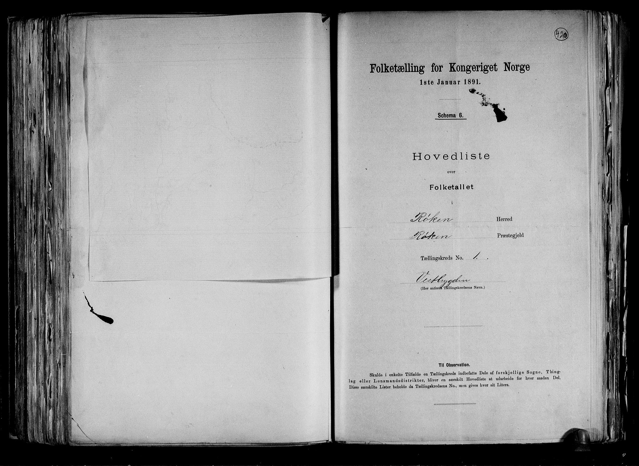RA, 1891 census for 0627 Røyken, 1891, p. 5