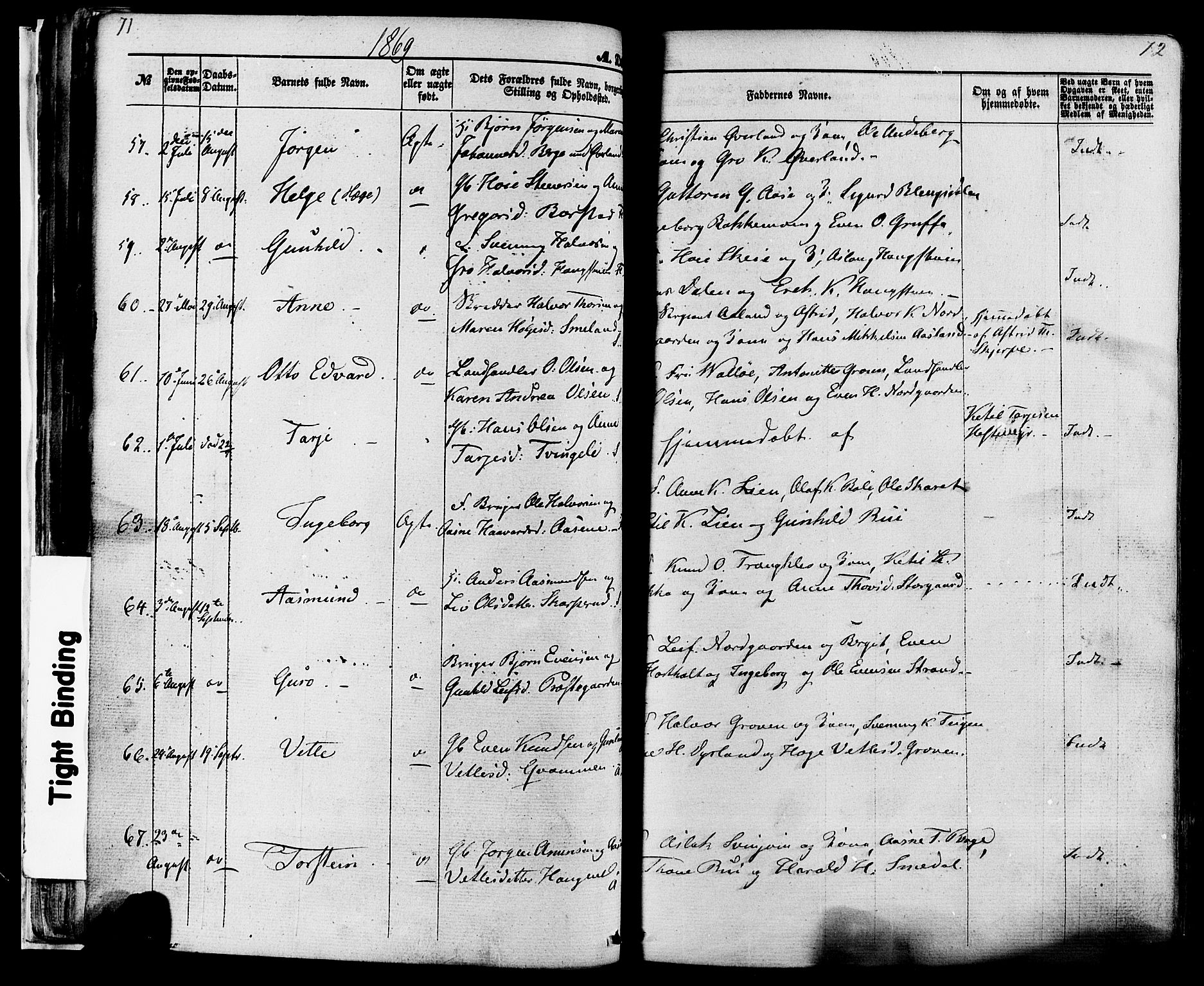 Seljord kirkebøker, AV/SAKO-A-20/F/Fa/L0013: Parish register (official) no. I 13, 1866-1876, p. 71-72