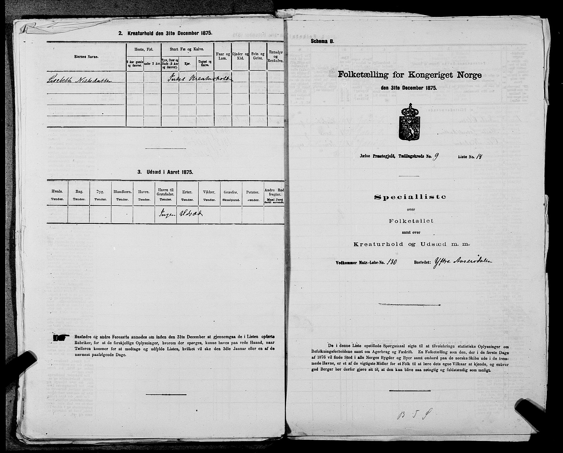 SAST, 1875 census for 1138P Jelsa, 1875, p. 837