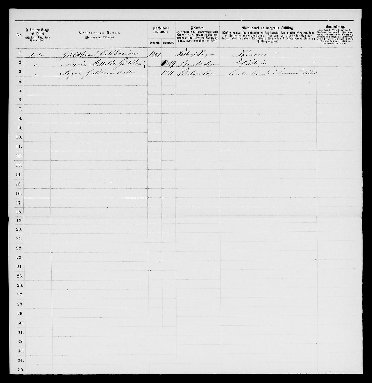 SAKO, 1885 census for 0803 Stathelle, 1885, p. 175