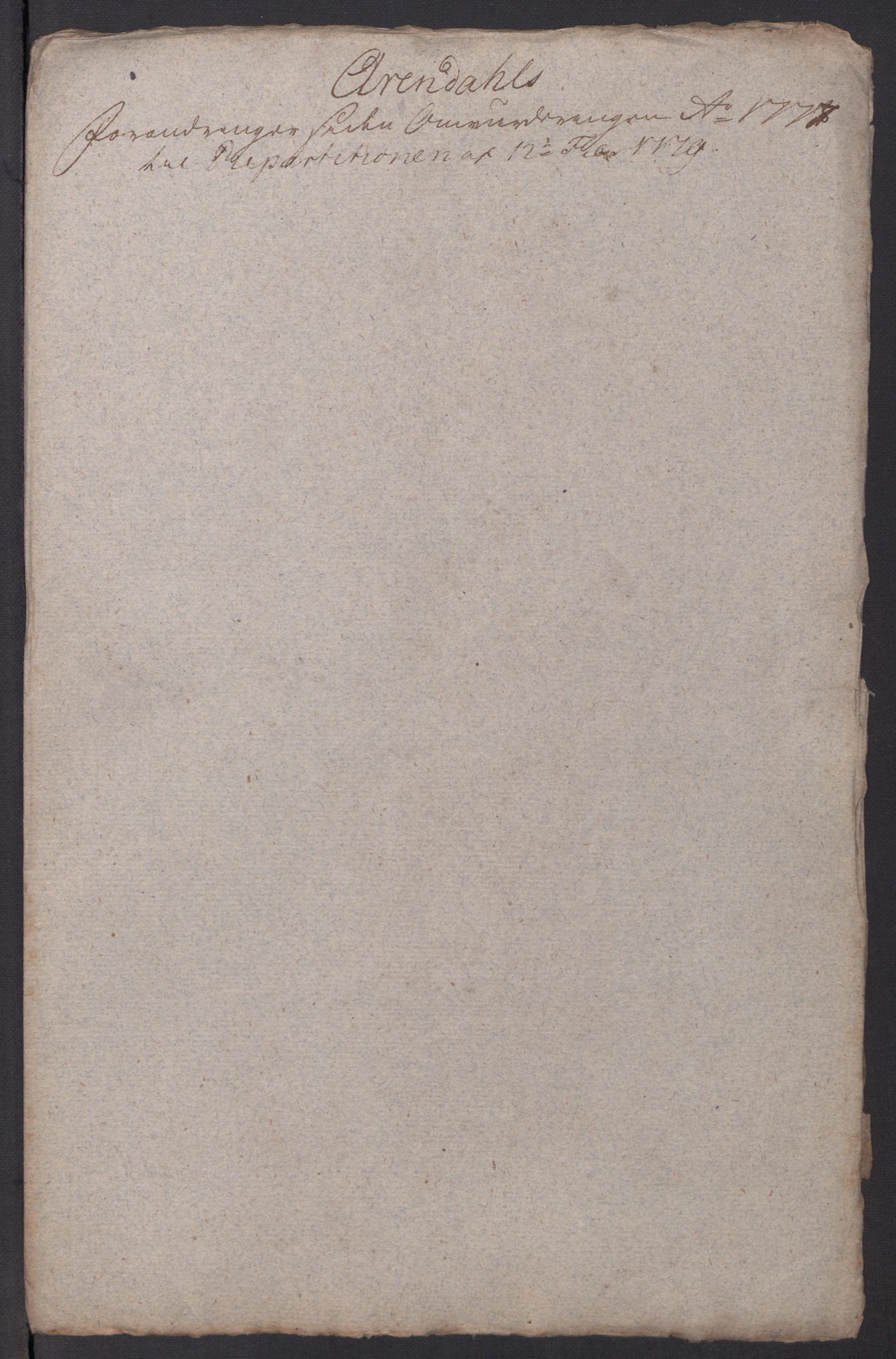 Kommersekollegiet, Brannforsikringskontoret 1767-1814, RA/EA-5458/F/Fa/L0001/0003: Arendal / Dokumenter, 1765-1797