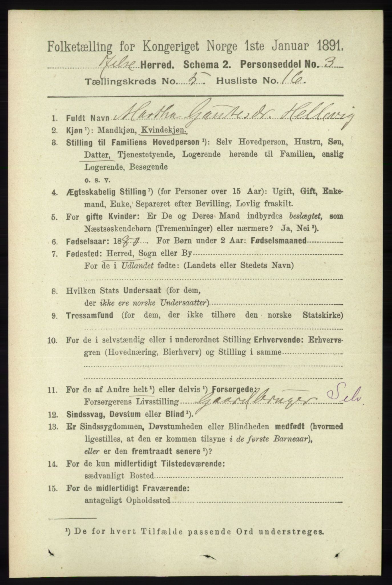 RA, 1891 census for 1138 Jelsa, 1891, p. 1139