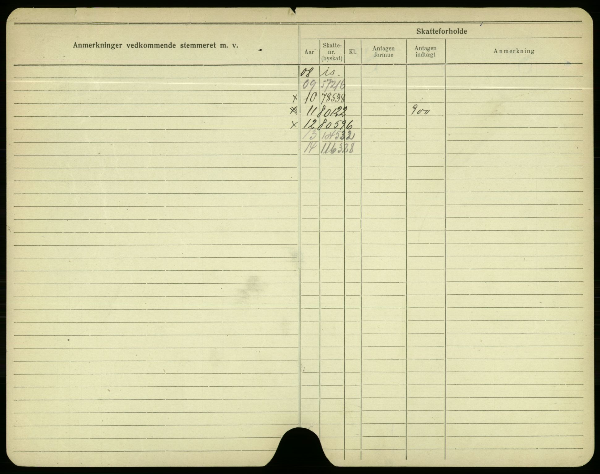 Oslo folkeregister, Registerkort, AV/SAO-A-11715/F/Fa/Fac/L0003: Menn, 1906-1914, p. 1153b