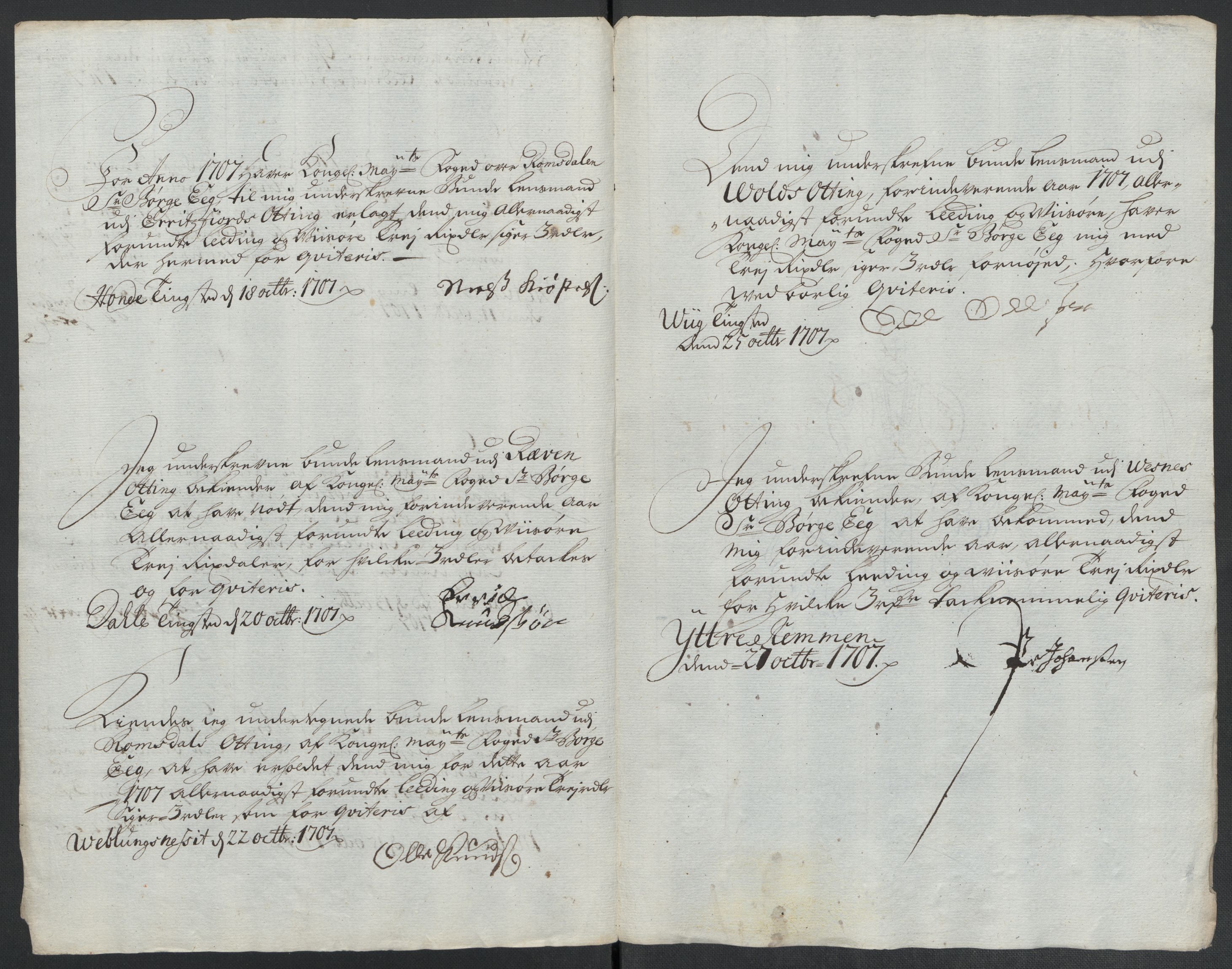 Rentekammeret inntil 1814, Reviderte regnskaper, Fogderegnskap, RA/EA-4092/R55/L3658: Fogderegnskap Romsdal, 1707-1708, p. 148