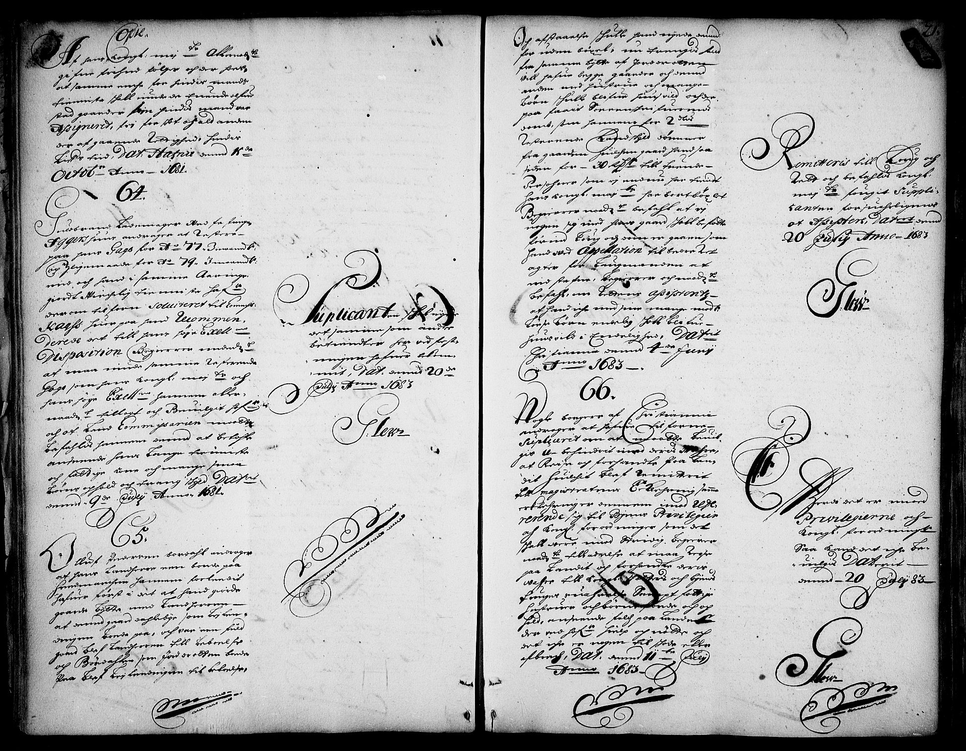 Stattholderembetet 1572-1771, AV/RA-EA-2870/Ad/L0004: Supplikasjons- og resolusjonsprotokoll, 1683-1691, p. 19b-20a