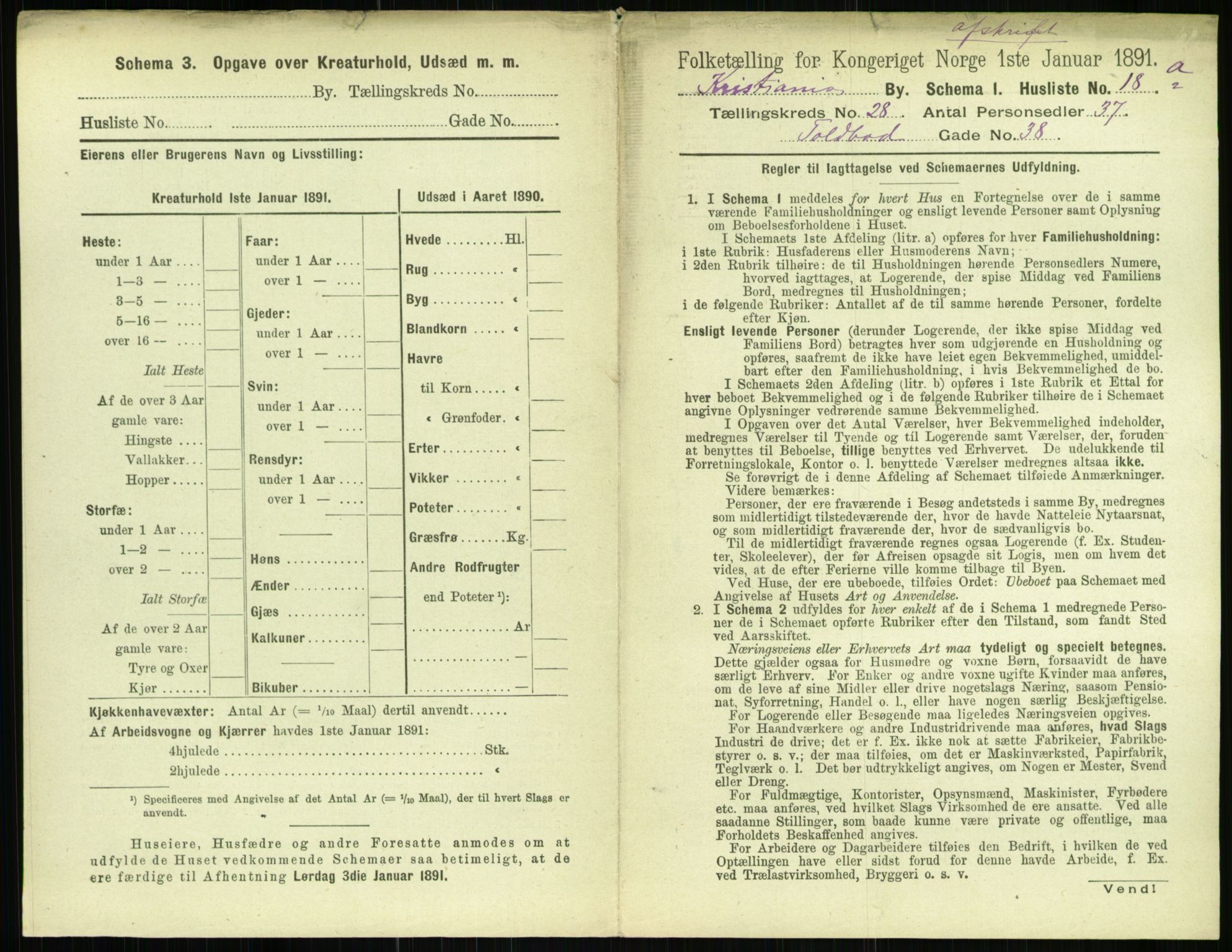 RA, 1891 census for 0301 Kristiania, 1891, p. 14303