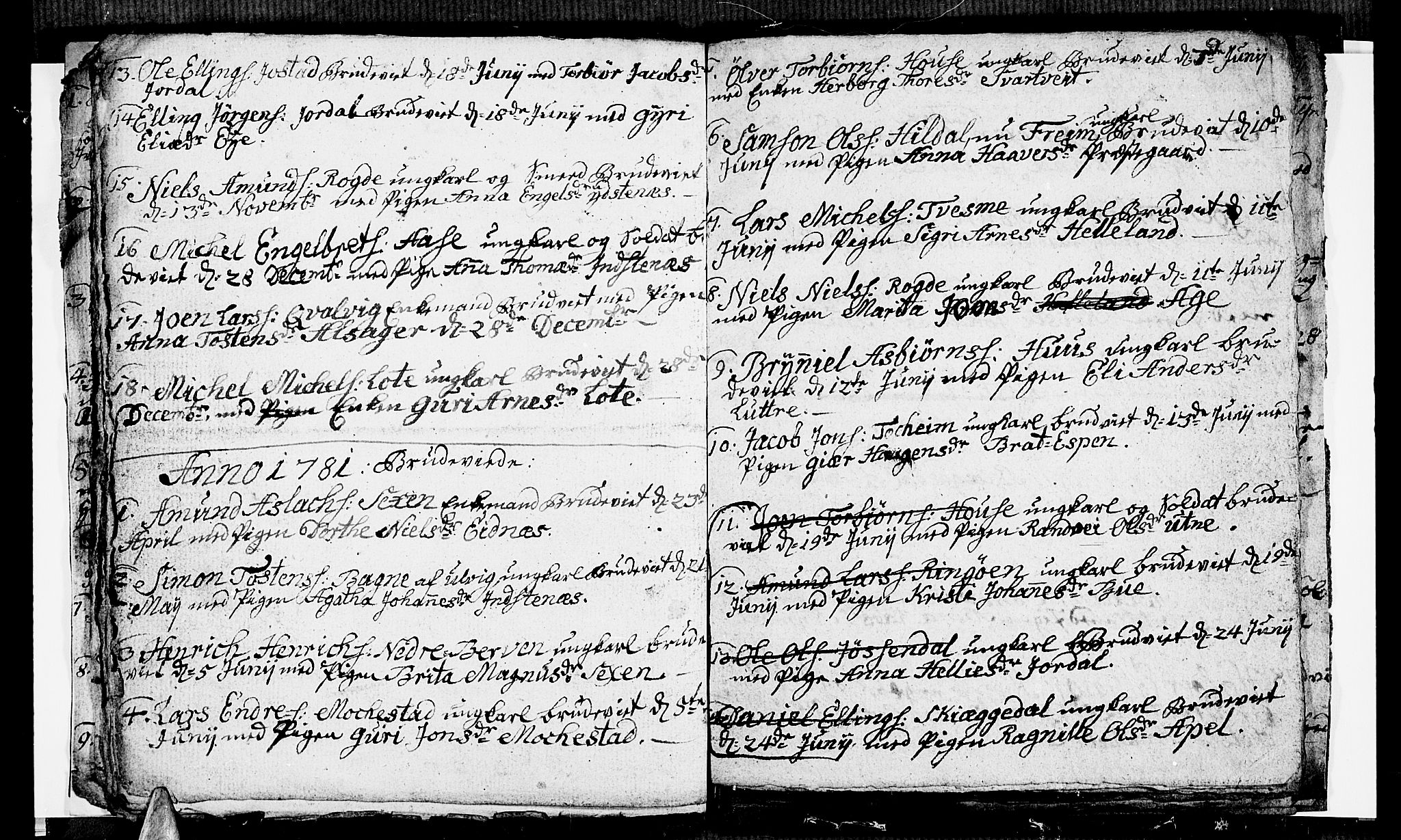 Ullensvang sokneprestembete, SAB/A-78701/H/Hab: Parish register (copy) no. A 1, 1779-1786, p. 17