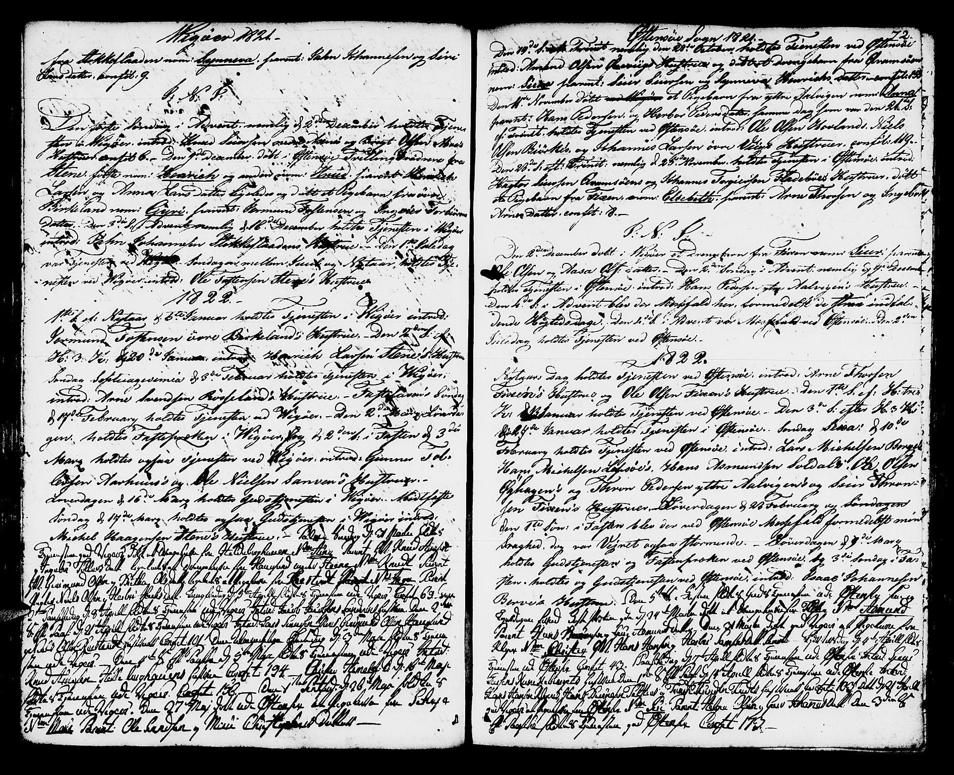 Kvam sokneprestembete, AV/SAB-A-76201/H/Haa: Parish register (official) no. A 5, 1796-1832, p. 72