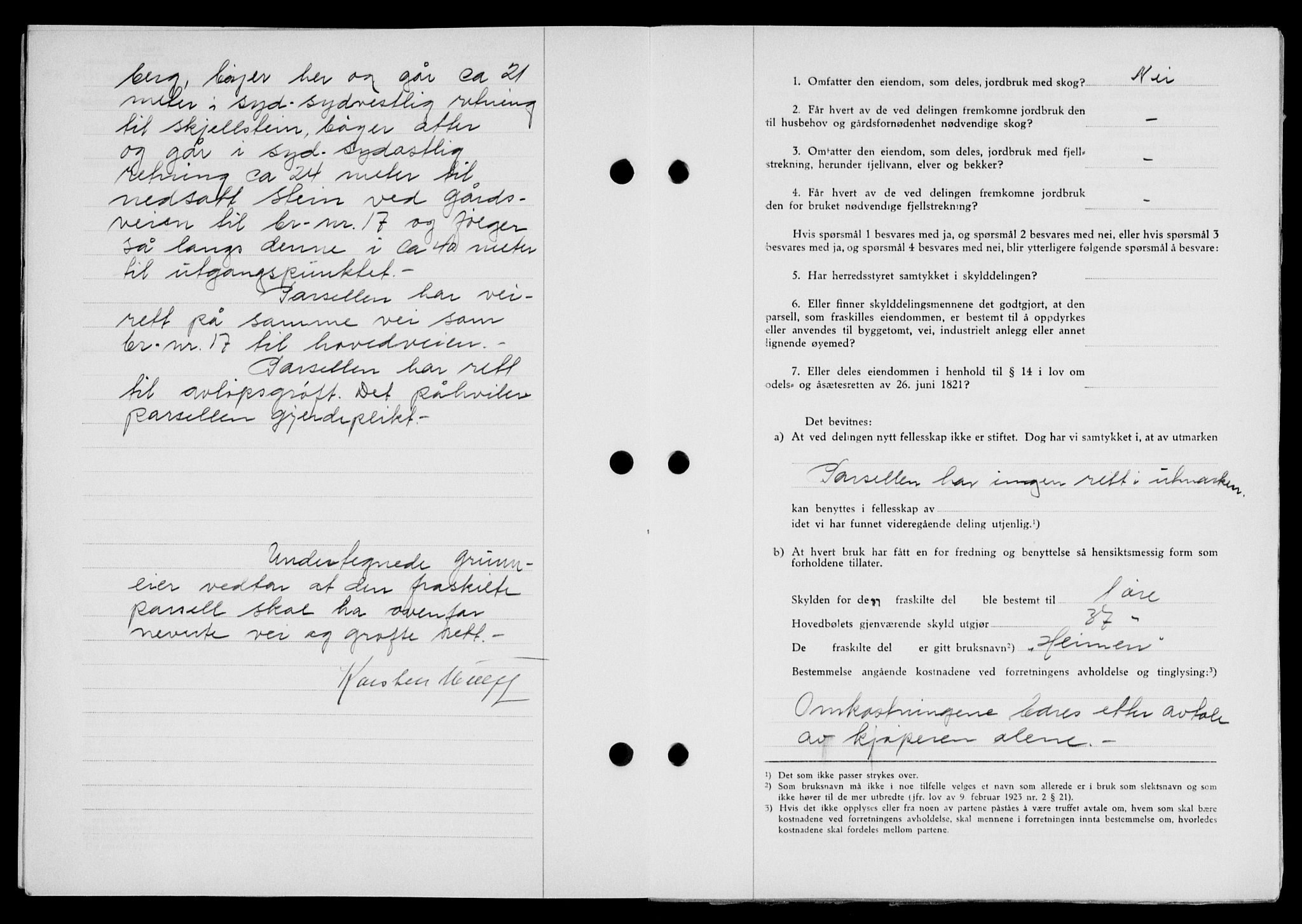 Lofoten sorenskriveri, SAT/A-0017/1/2/2C/L0014a: Mortgage book no. 14a, 1946-1946, Diary no: : 1273/1946