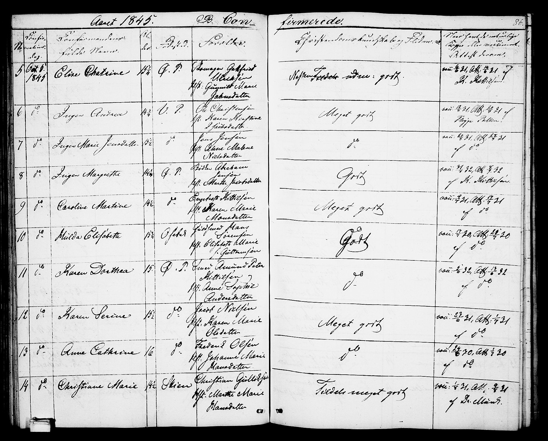 Porsgrunn kirkebøker , AV/SAKO-A-104/G/Gb/L0003: Parish register (copy) no. II 3, 1841-1852, p. 86