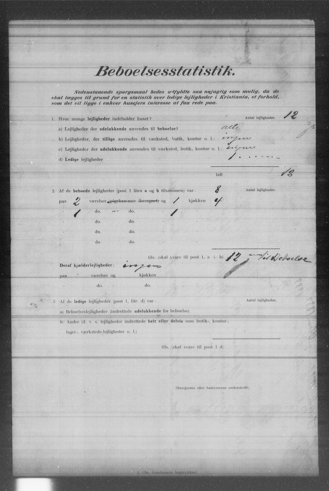 OBA, Municipal Census 1902 for Kristiania, 1902, p. 2052