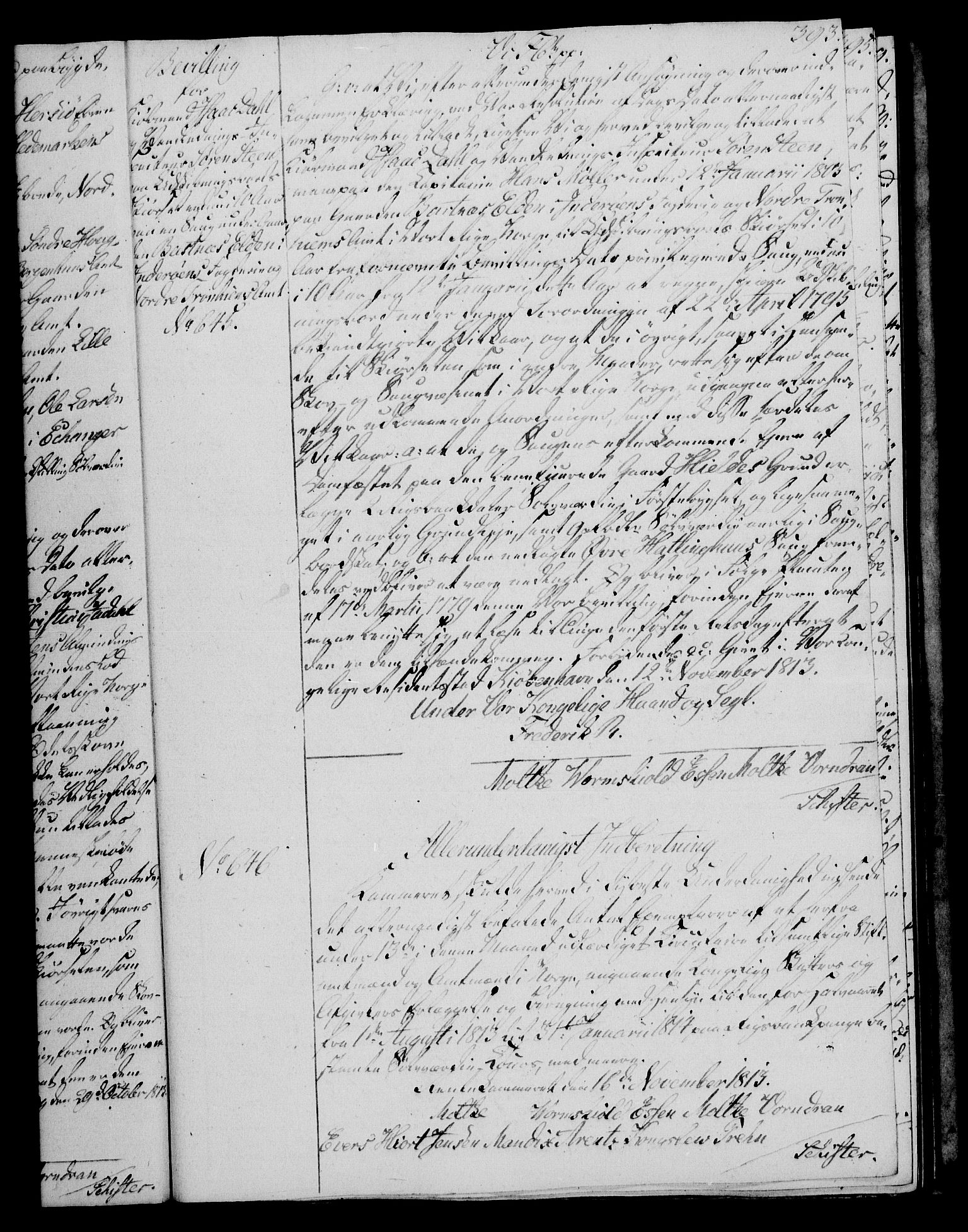 Rentekammeret, Kammerkanselliet, AV/RA-EA-3111/G/Gg/Gga/L0020: Norsk ekspedisjonsprotokoll med register (merket RK 53.20), 1811-1814, p. 393