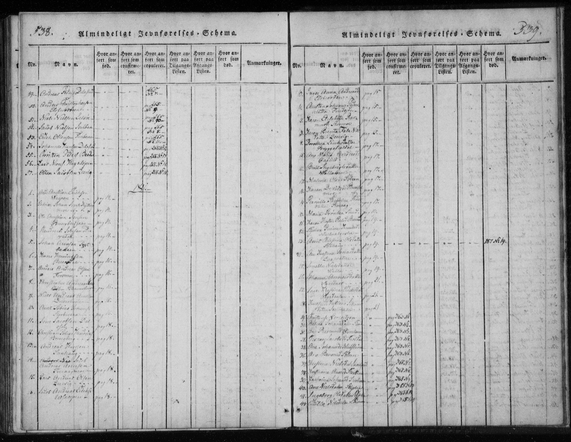 Ministerialprotokoller, klokkerbøker og fødselsregistre - Nordland, AV/SAT-A-1459/825/L0353: Parish register (official) no. 825A07, 1820-1826, p. 538-539