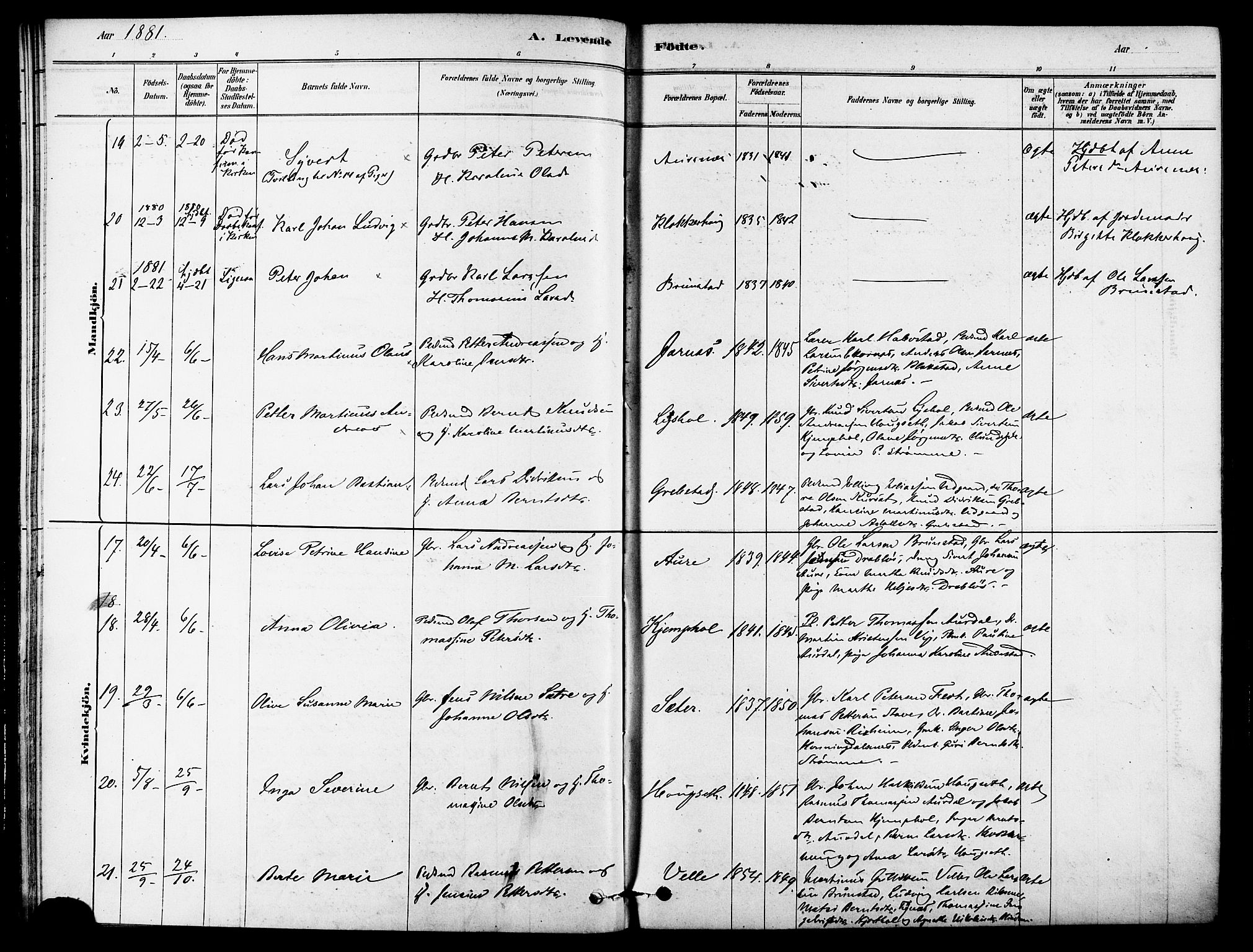 Ministerialprotokoller, klokkerbøker og fødselsregistre - Møre og Romsdal, SAT/A-1454/523/L0334: Parish register (official) no. 523A01, 1878-1891