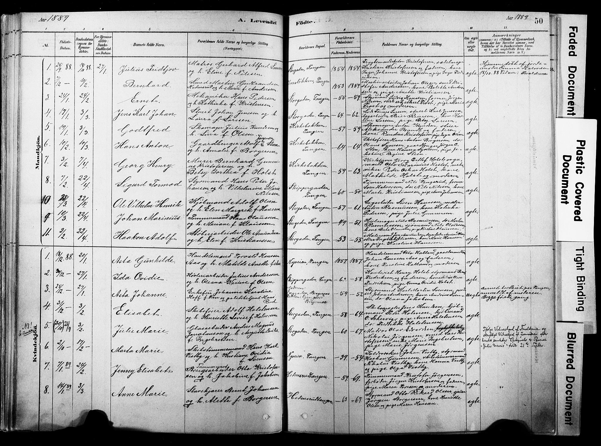 Strømsø kirkebøker, SAKO/A-246/F/Fb/L0006: Parish register (official) no. II 6, 1879-1910, p. 50