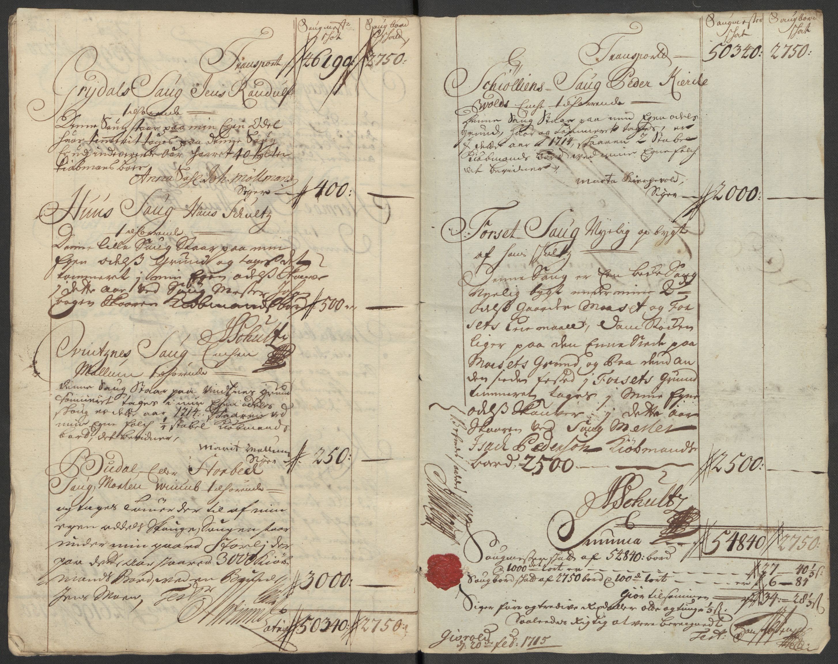 Rentekammeret inntil 1814, Reviderte regnskaper, Fogderegnskap, RA/EA-4092/R60/L3965: Fogderegnskap Orkdal og Gauldal, 1714, p. 315
