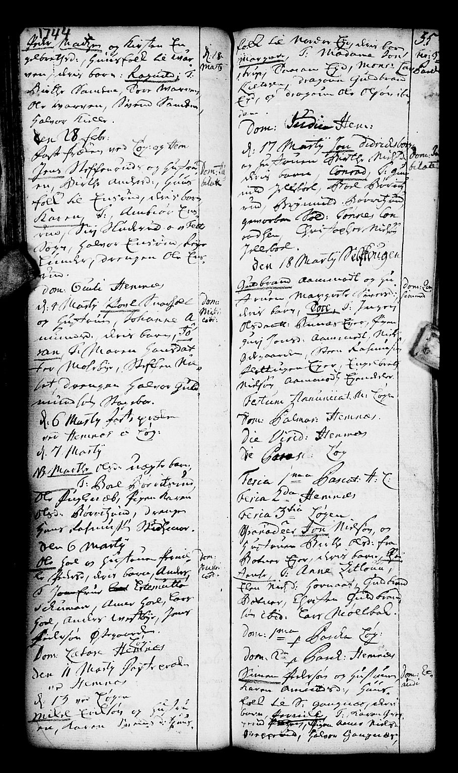 Høland prestekontor Kirkebøker, AV/SAO-A-10346a/F/Fa/L0003: Parish register (official) no. I 3, 1739-1756, p. 35