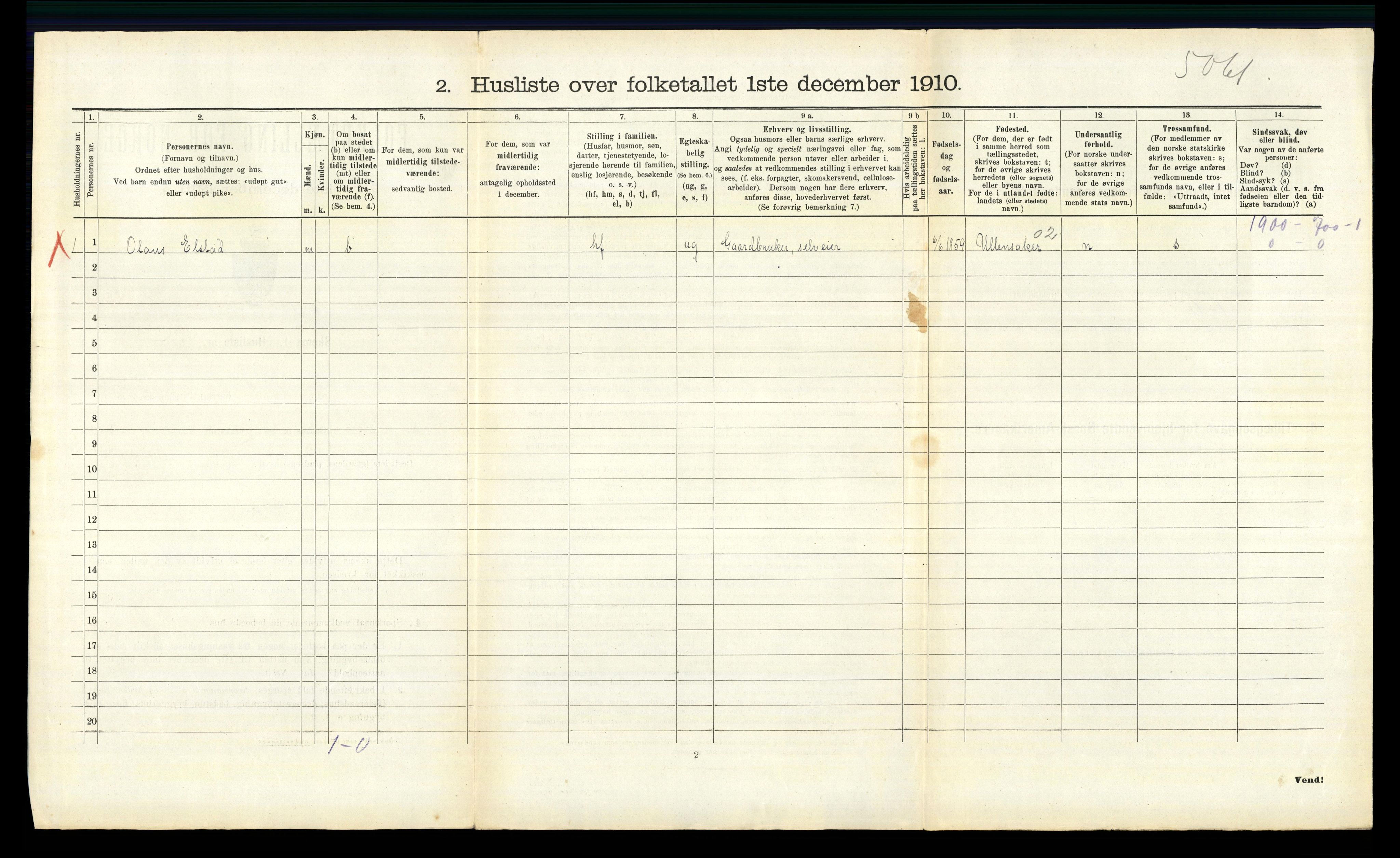 RA, 1910 census for Sørum, 1910, p. 772