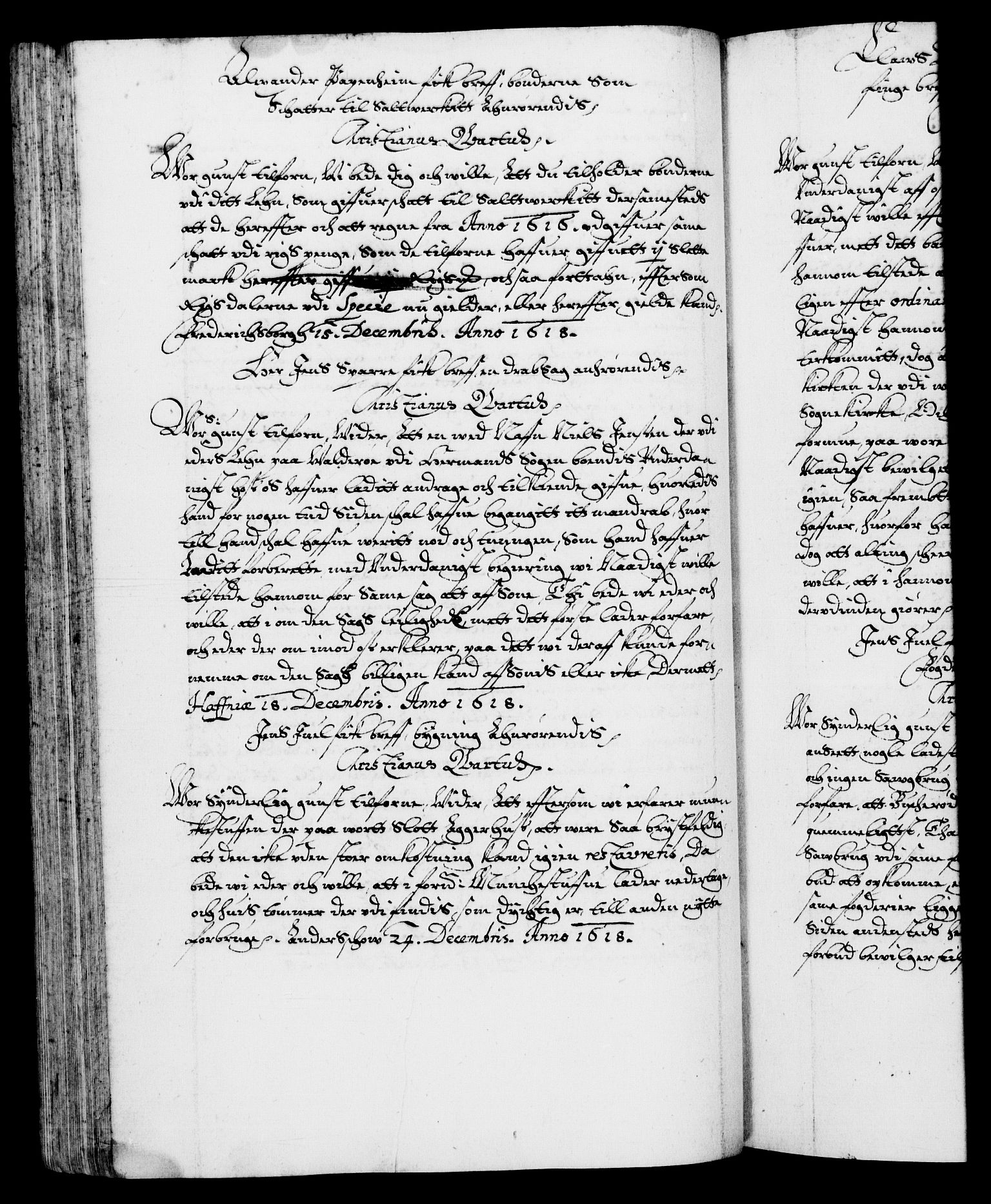 Danske Kanselli 1572-1799, RA/EA-3023/F/Fc/Fca/Fcab/L0004: Norske tegnelser (mikrofilm), 1617-1627, p. 97b