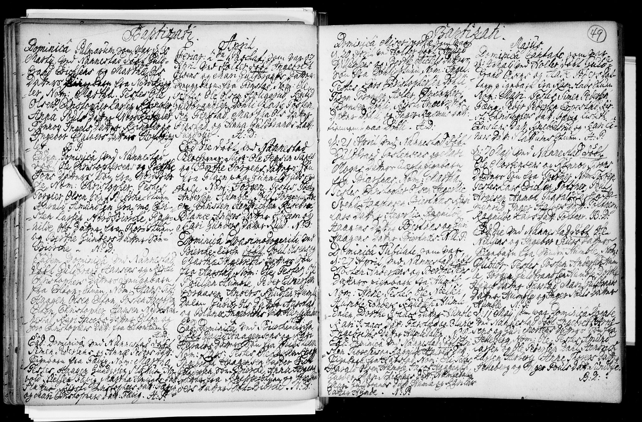 Nannestad prestekontor Kirkebøker, AV/SAO-A-10414a/F/Fa/L0005: Parish register (official) no. I 5, 1729-1738, p. 49