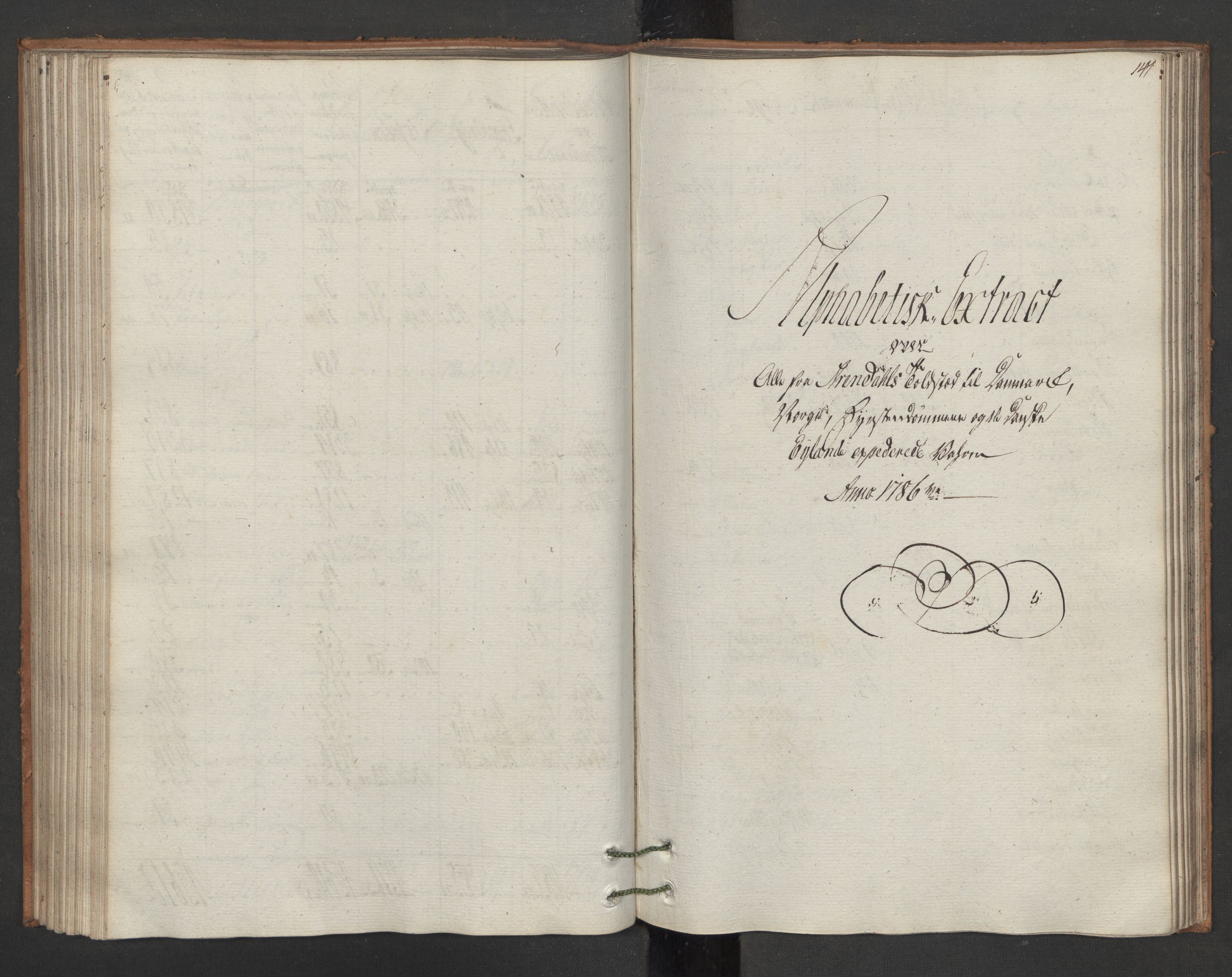 Generaltollkammeret, tollregnskaper, AV/RA-EA-5490/R15/L0105/0002: Tollregnskaper Arendal / Utgående hovedtollbok, 1786, p. 146b-147a