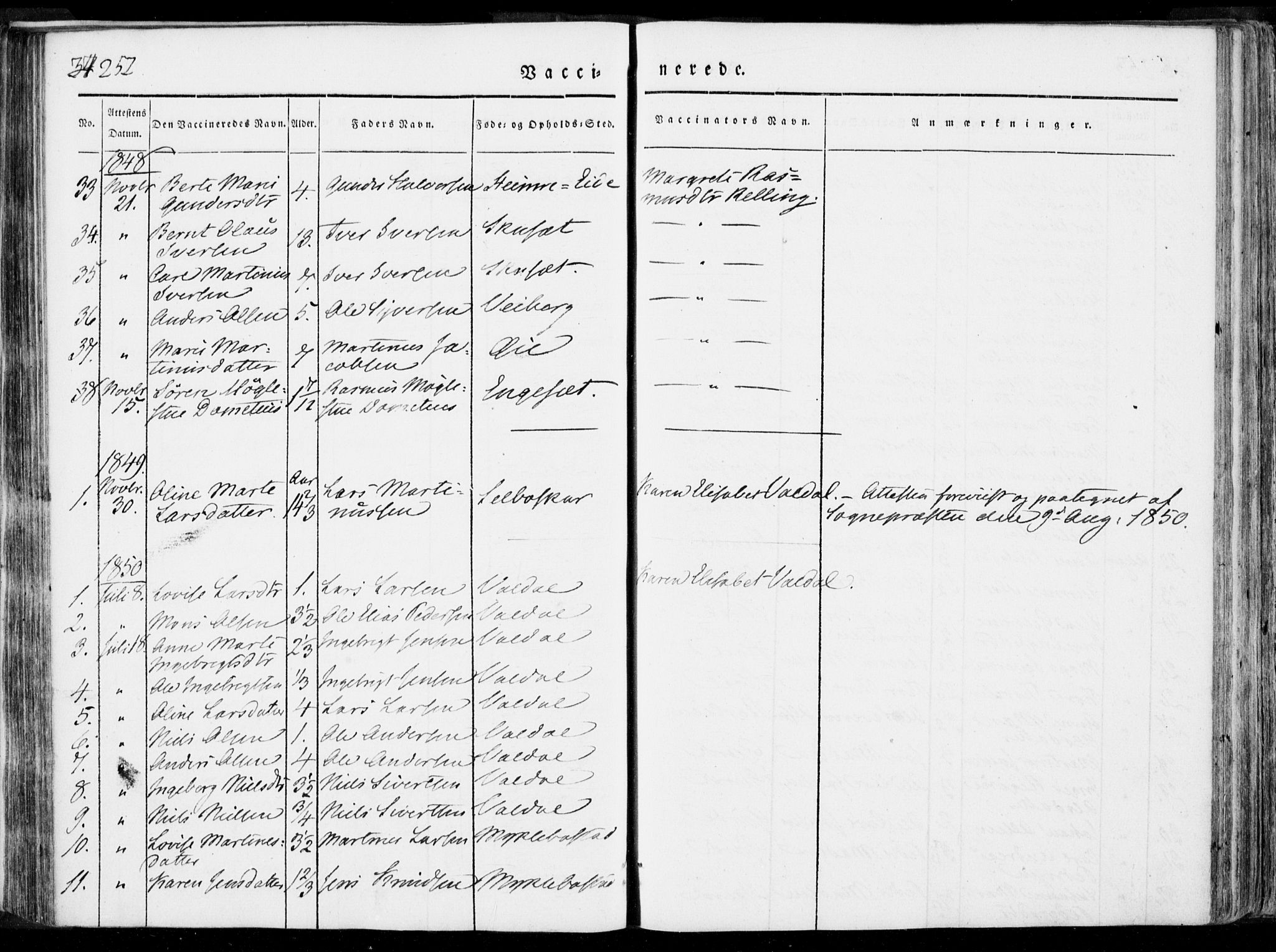 Ministerialprotokoller, klokkerbøker og fødselsregistre - Møre og Romsdal, AV/SAT-A-1454/519/L0248: Parish register (official) no. 519A07, 1829-1860, p. 252