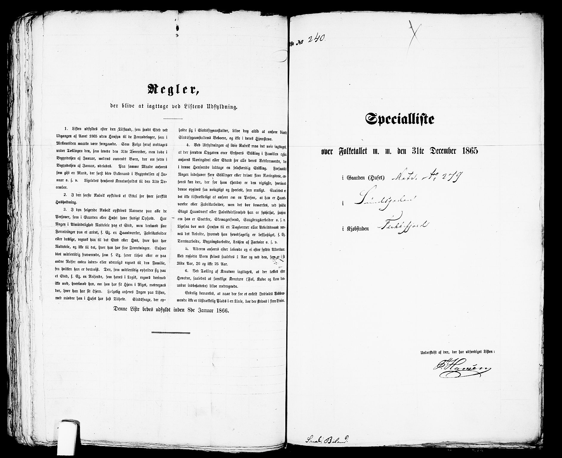 RA, 1865 census for Flekkefjord/Flekkefjord, 1865, p. 490