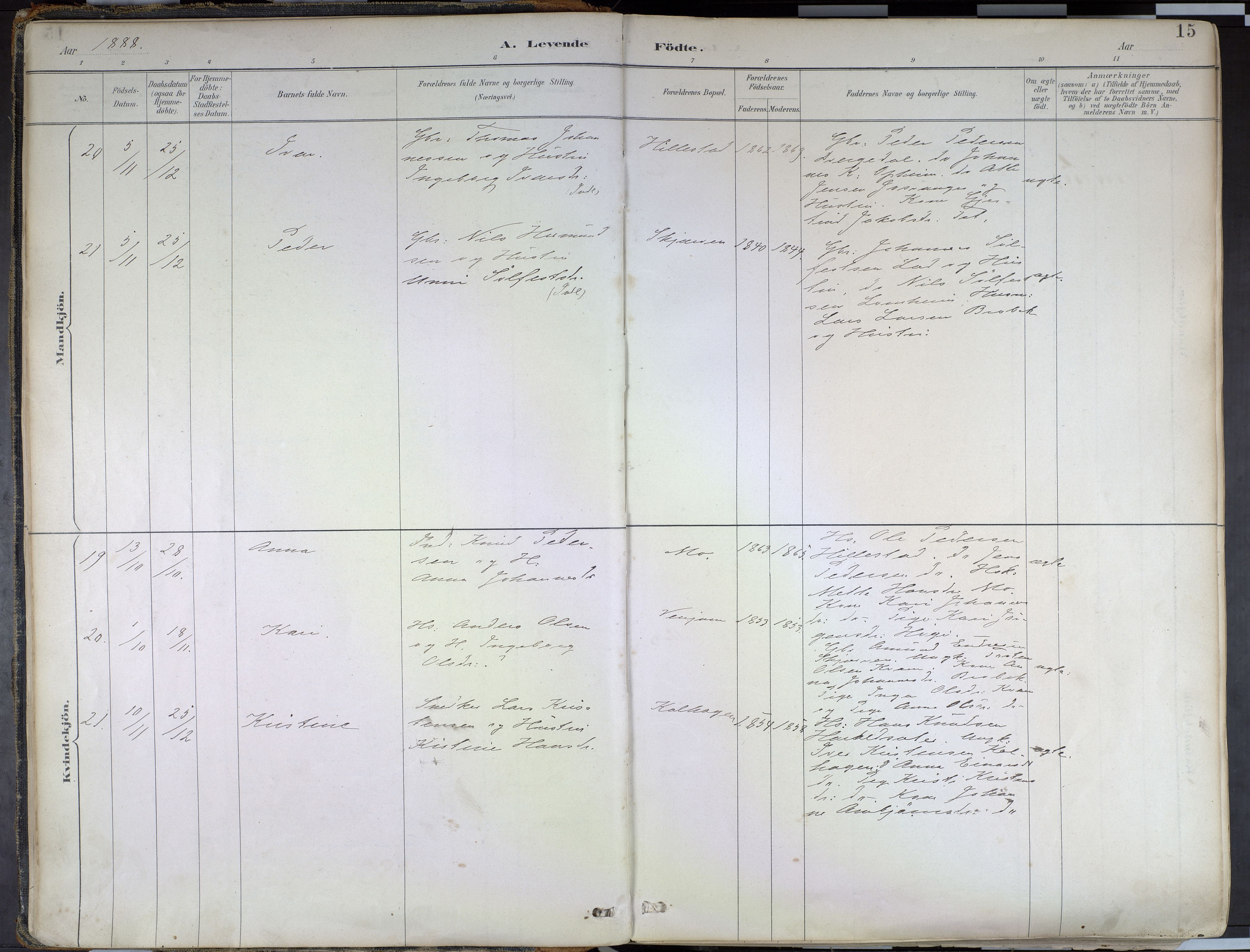 Hafslo sokneprestembete, AV/SAB-A-80301/H/Haa/Haab/L0001: Parish register (official) no. B 1, 1886-1945, p. 15