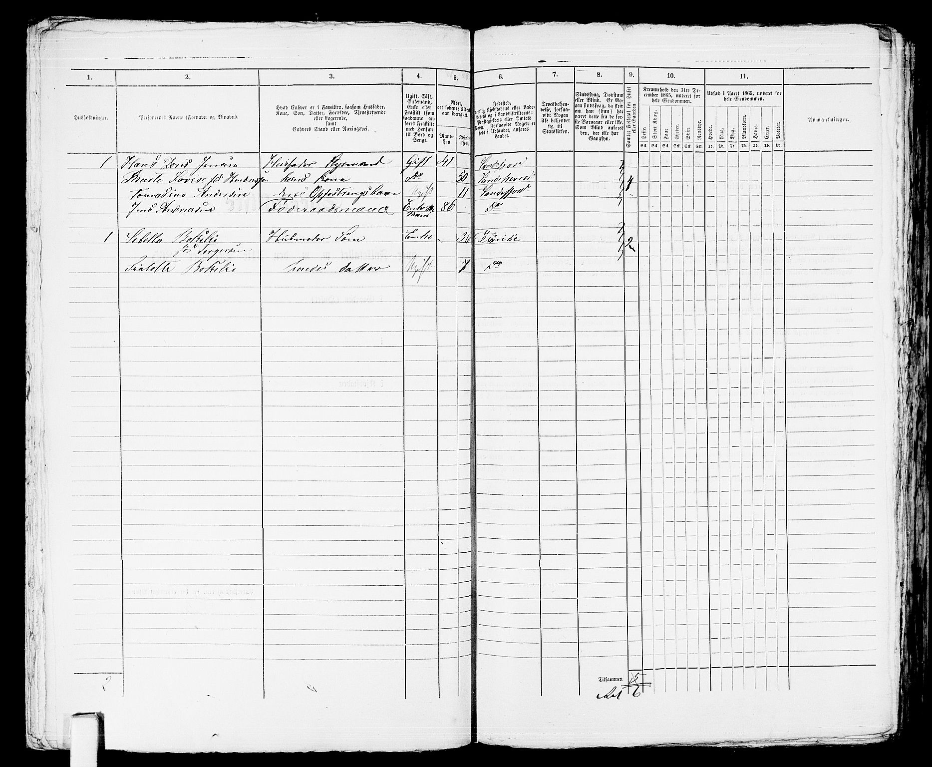 RA, 1865 census for Sandeherred/Sandefjord, 1865, p. 78