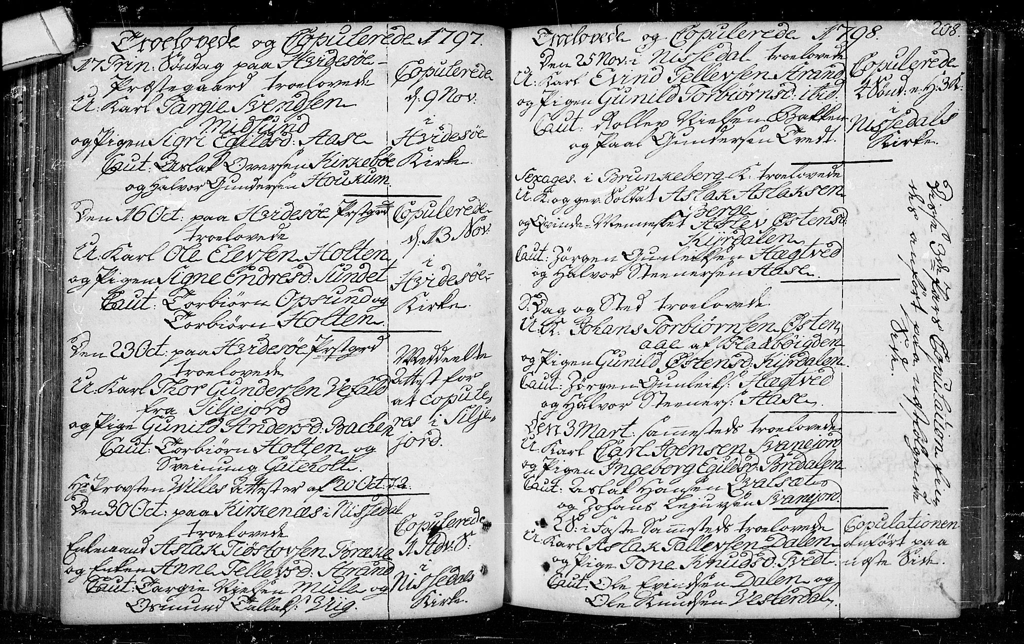 Kviteseid kirkebøker, SAKO/A-276/F/Fa/L0003: Parish register (official) no. I 3, 1787-1799, p. 208