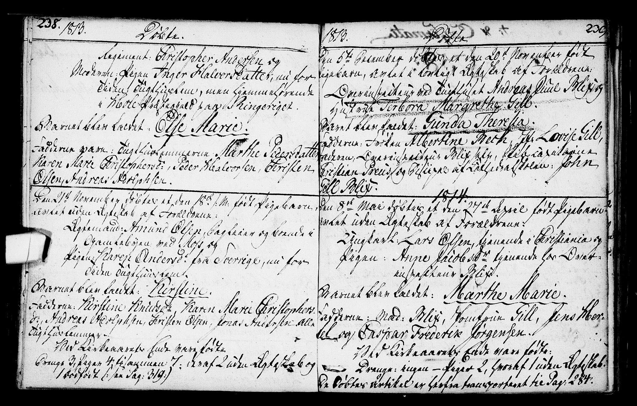 Kristiania tukthusprest Kirkebøker, AV/SAO-A-10881/F/Fa/L0001: Parish register (official) no. 1, 1758-1828, p. 238-239