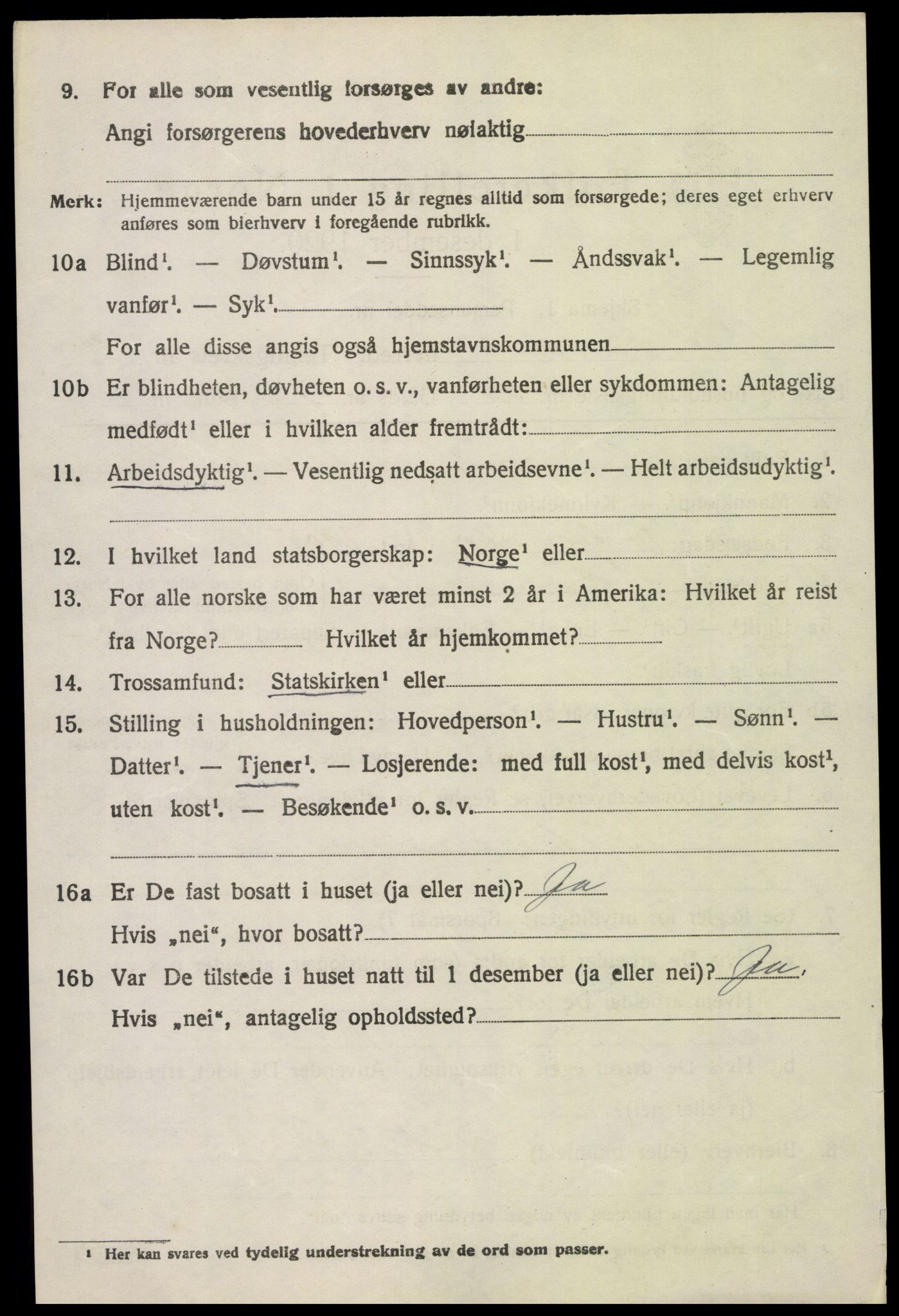 SAH, 1920 census for Vestre Gausdal, 1920, p. 2334