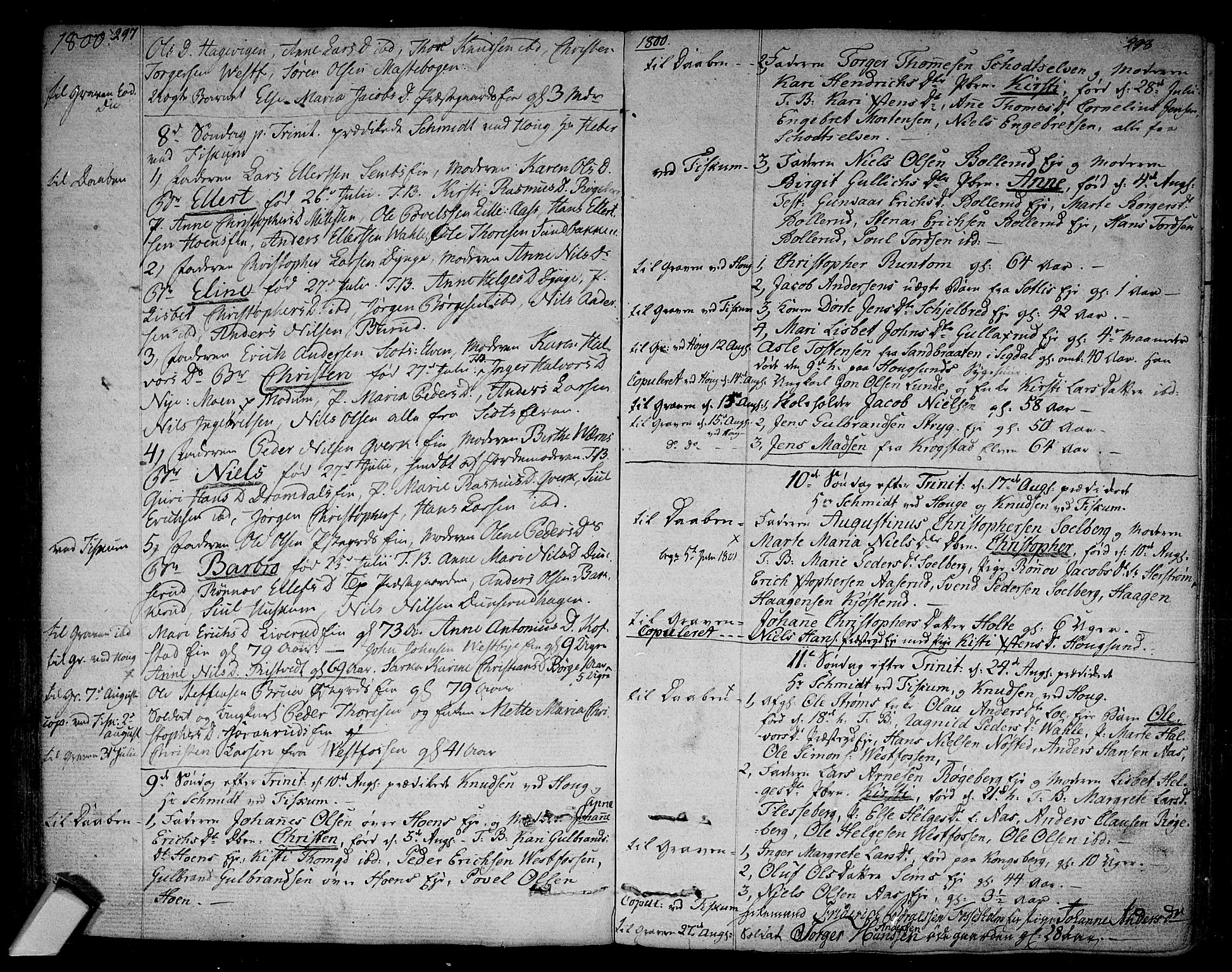 Eiker kirkebøker, AV/SAKO-A-4/F/Fa/L0009: Parish register (official) no. I 9, 1789-1806, p. 297-298