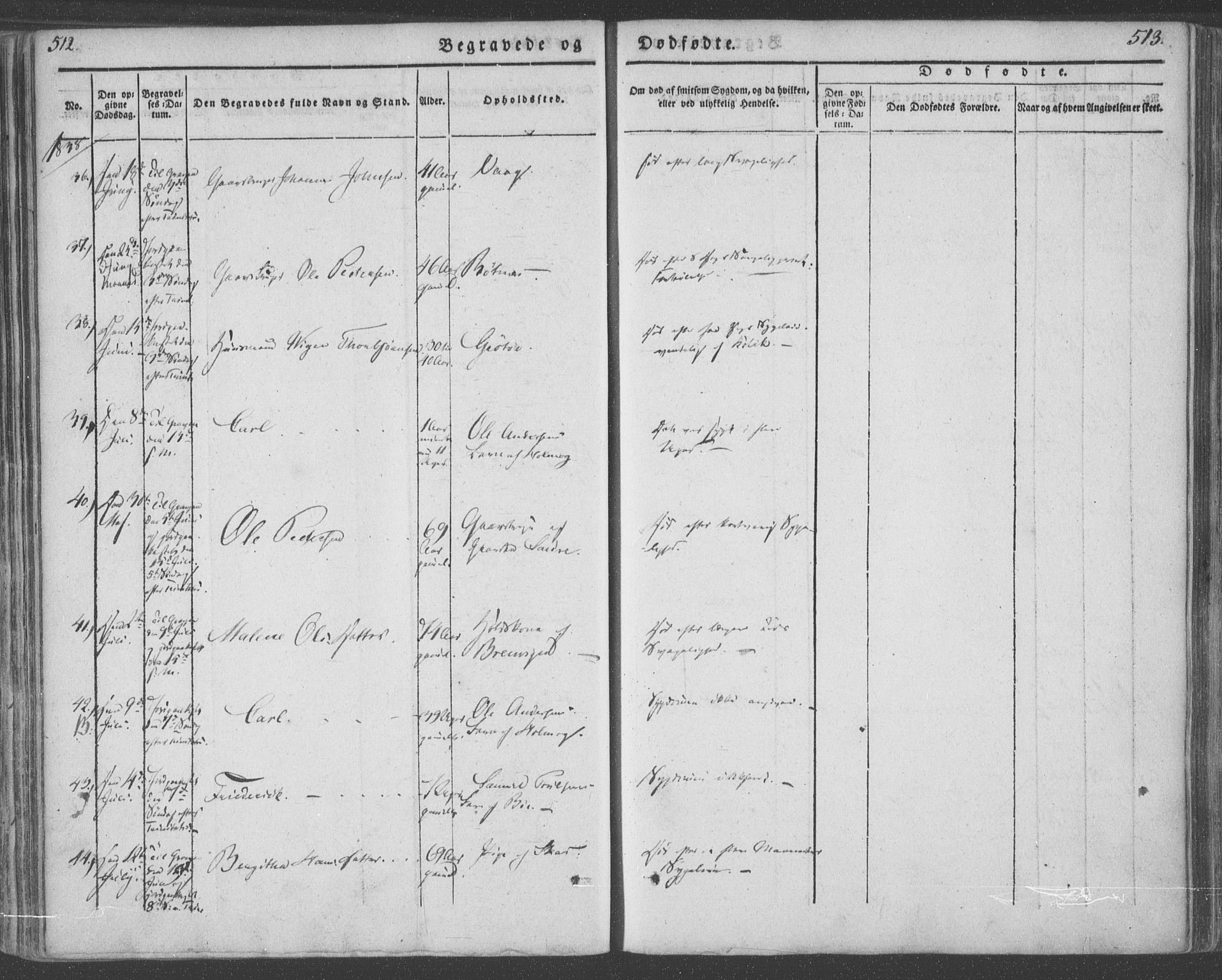 Ministerialprotokoller, klokkerbøker og fødselsregistre - Nordland, AV/SAT-A-1459/855/L0799: Parish register (official) no. 855A07, 1834-1852, p. 512-513