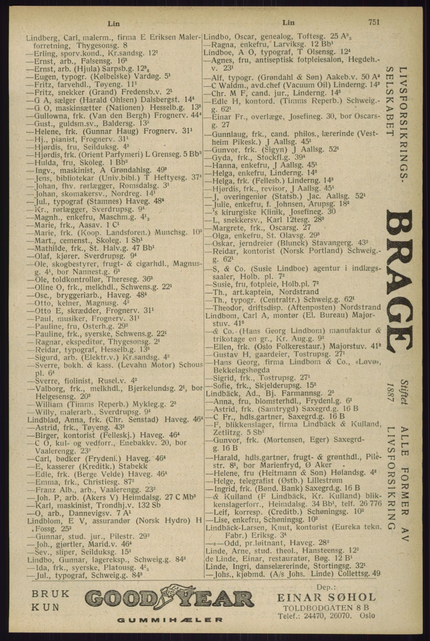 Kristiania/Oslo adressebok, PUBL/-, 1929, p. 751