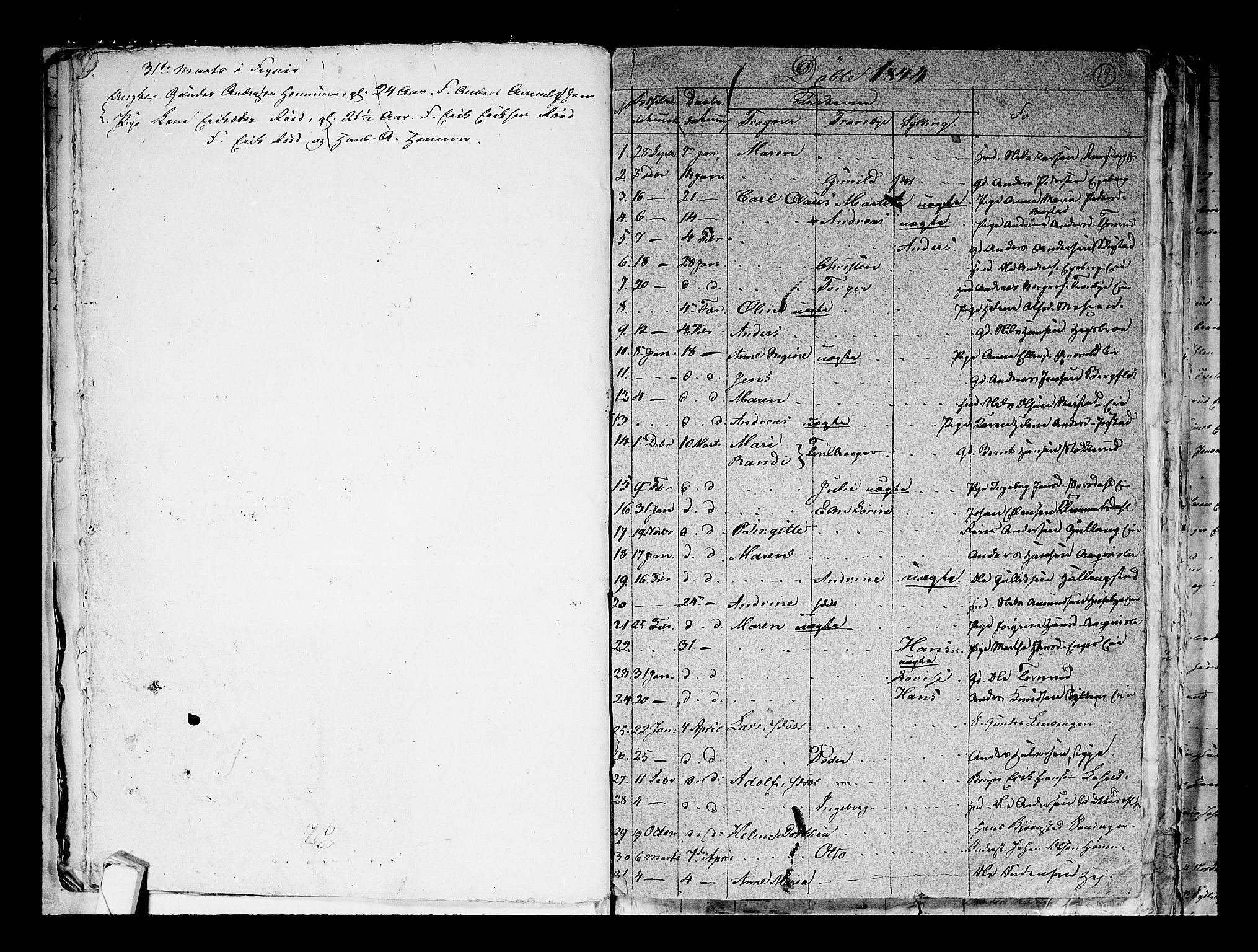 Lier kirkebøker, AV/SAKO-A-230/G/Ga/L0002: Parish register (copy) no. I 2, 1841-1862, p. 19