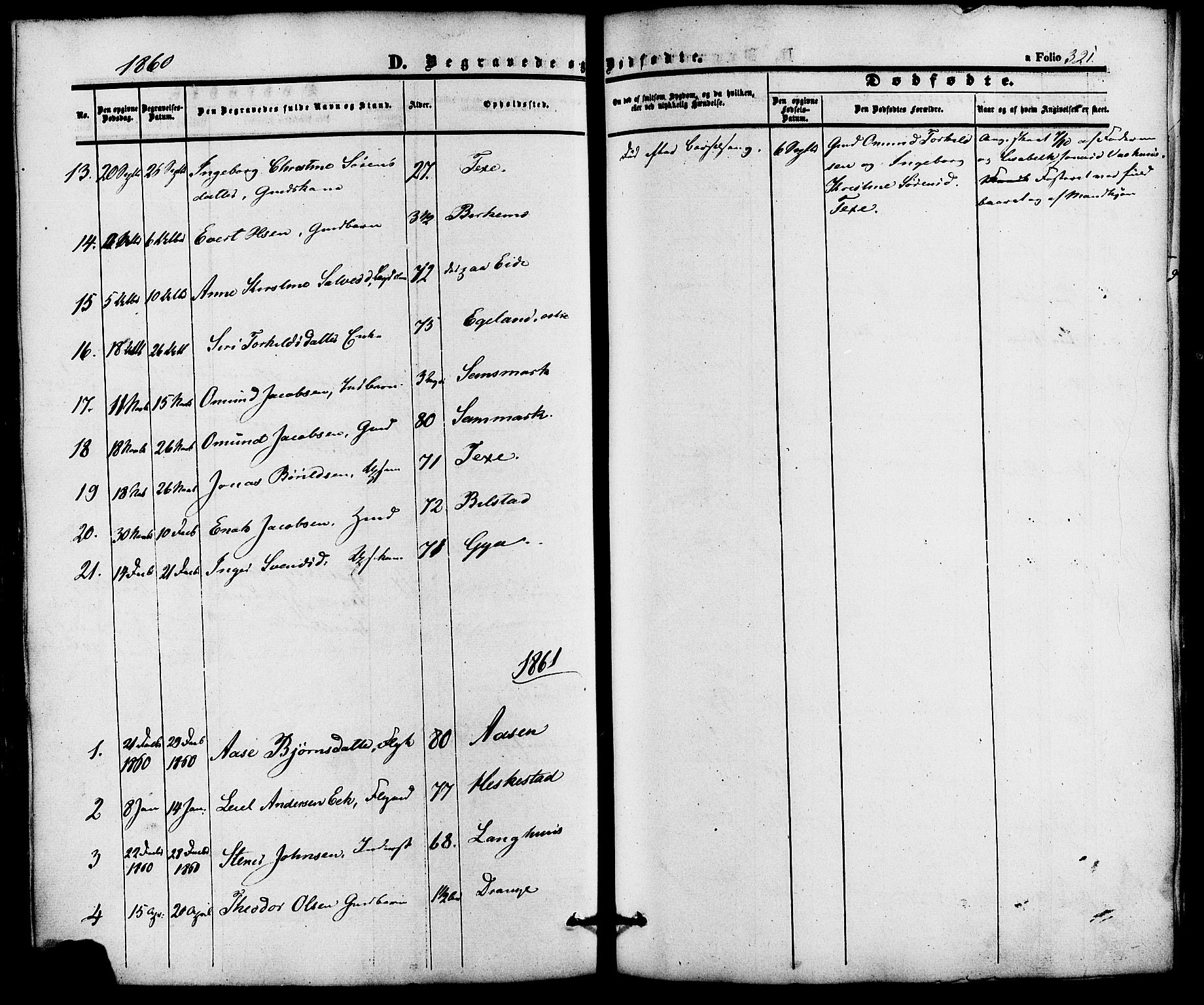 Lund sokneprestkontor, AV/SAST-A-101809/S06/L0010: Parish register (official) no. A 9, 1854-1886, p. 321