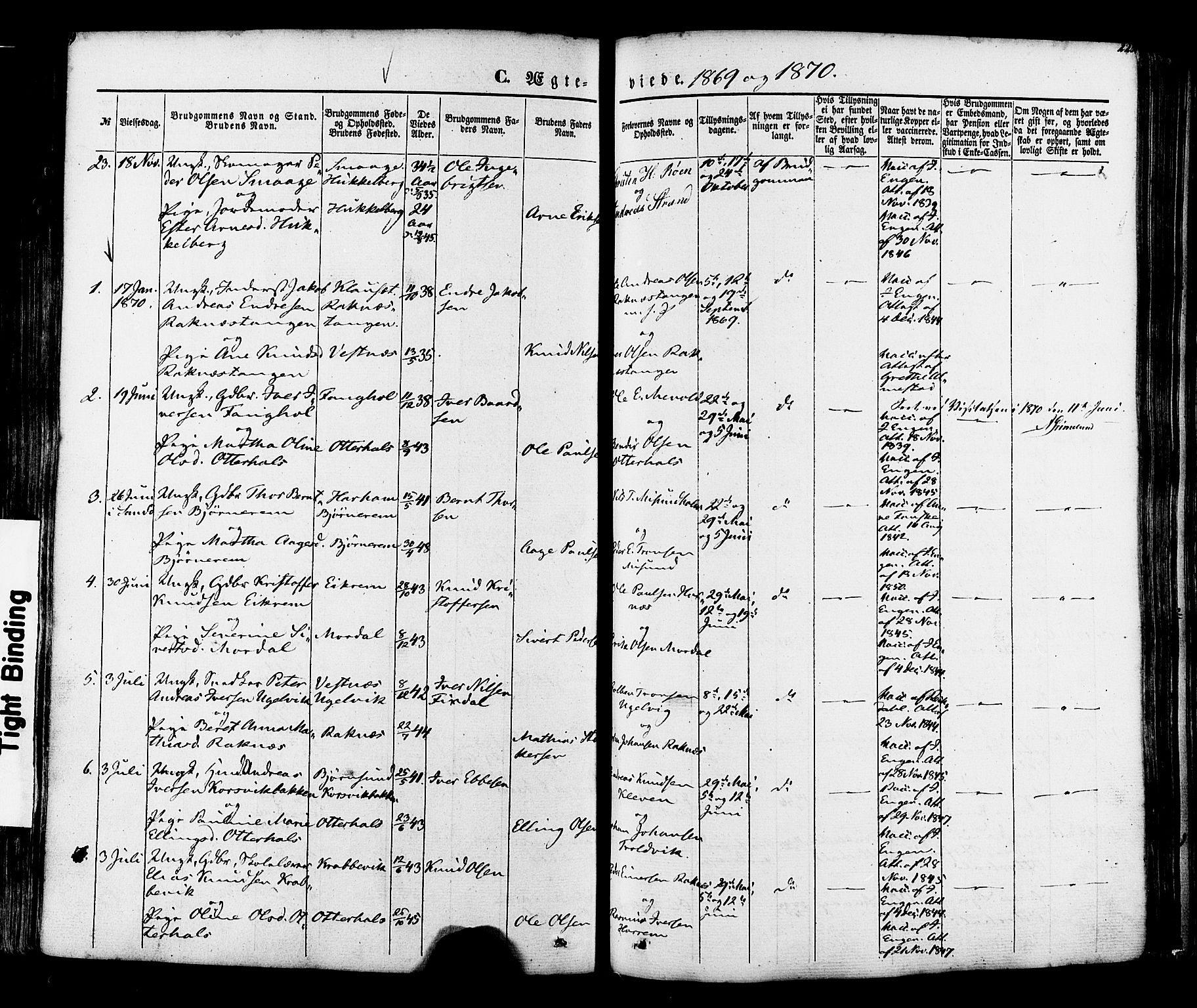 Ministerialprotokoller, klokkerbøker og fødselsregistre - Møre og Romsdal, SAT/A-1454/560/L0719: Parish register (official) no. 560A03, 1845-1872, p. 225