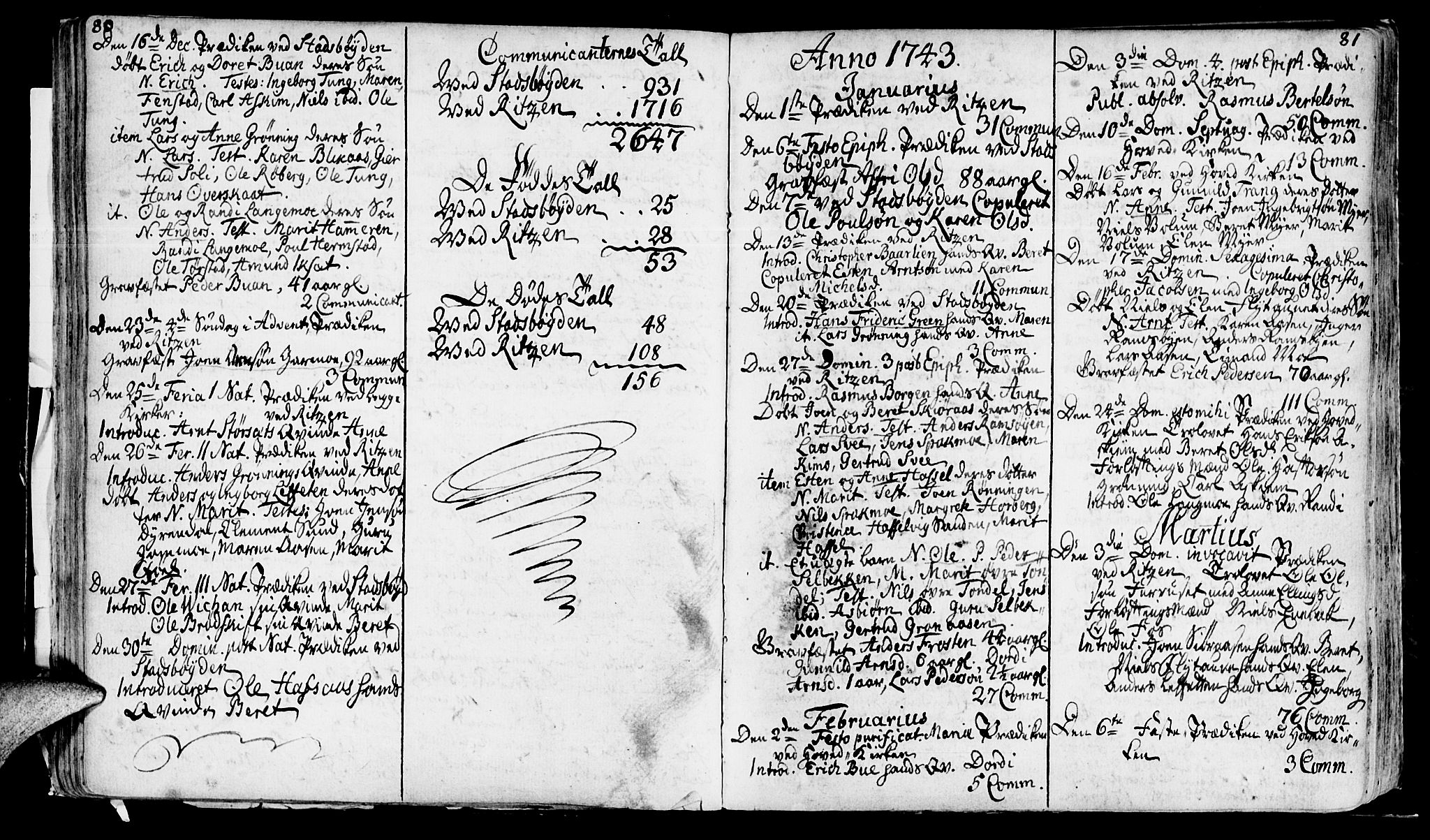 Ministerialprotokoller, klokkerbøker og fødselsregistre - Sør-Trøndelag, SAT/A-1456/646/L0604: Parish register (official) no. 646A02, 1735-1750, p. 80-81