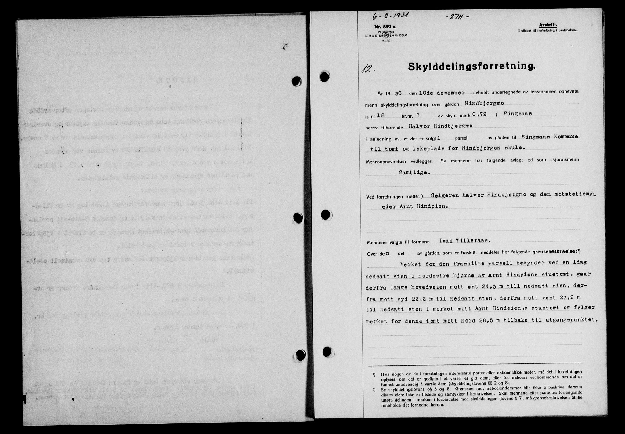 Gauldal sorenskriveri, SAT/A-0014/1/2/2C/L0041: Mortgage book no. 42-43, 1930-1931, Deed date: 06.02.1931