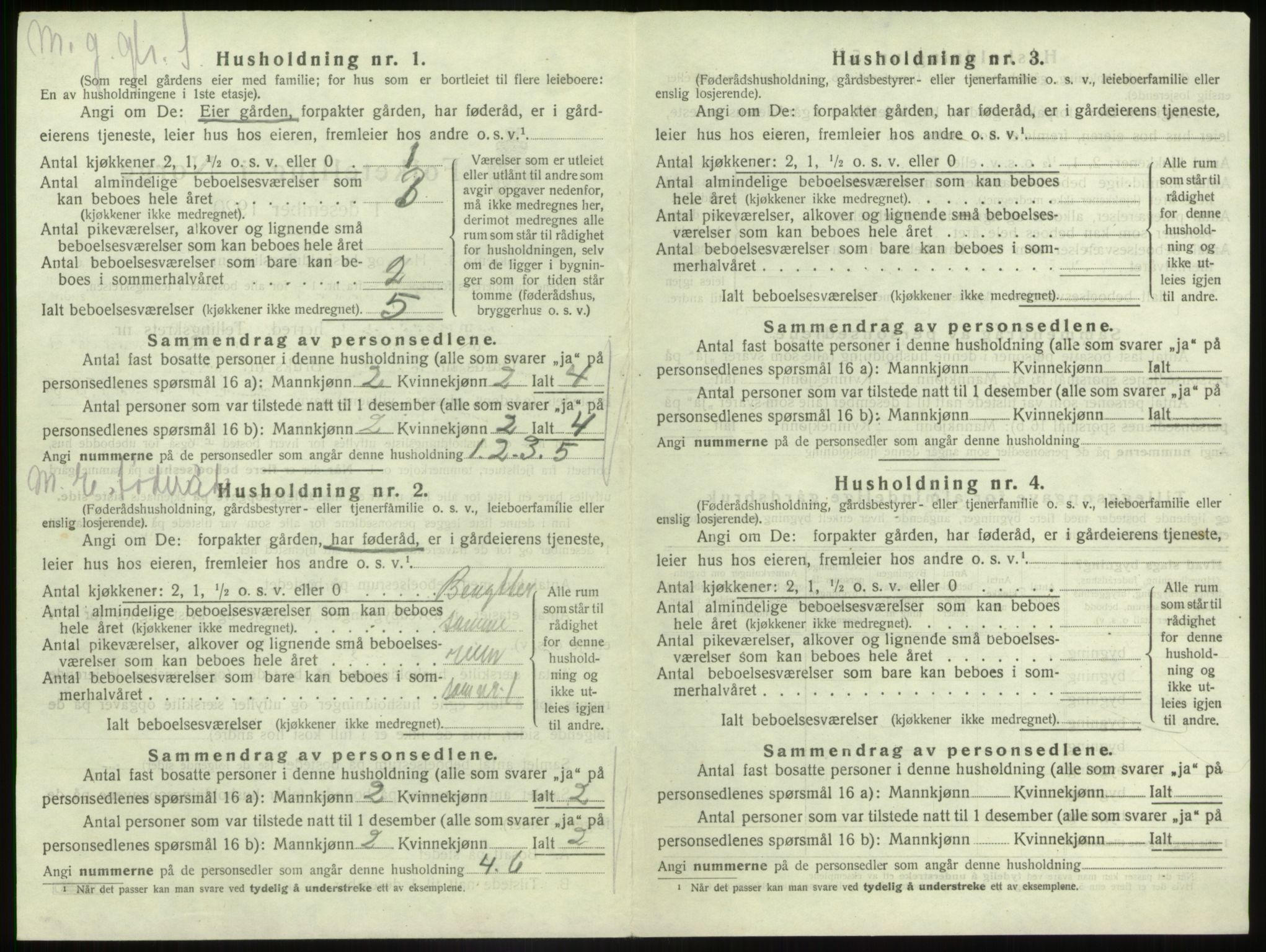 SAB, 1920 census for Gaular, 1920, p. 392