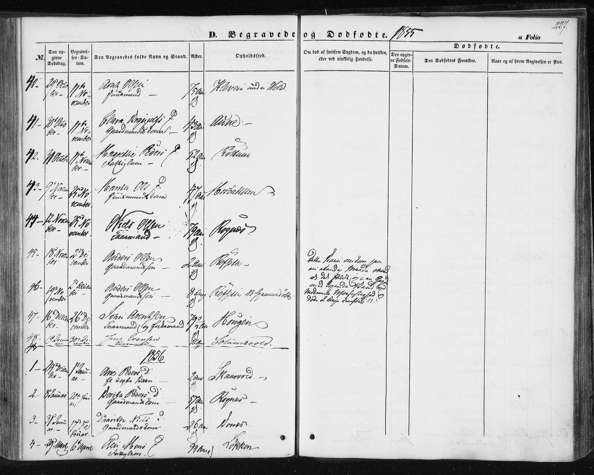 Ministerialprotokoller, klokkerbøker og fødselsregistre - Sør-Trøndelag, SAT/A-1456/687/L1000: Parish register (official) no. 687A06, 1848-1869, p. 227